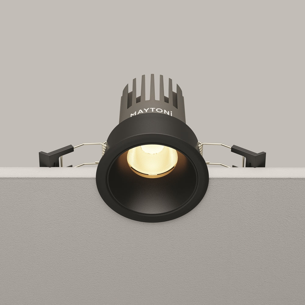Maytoni Dip LED 50° recessed circular light black