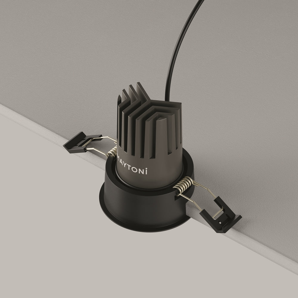Maytoni Dip LED 50° recessed circular light black