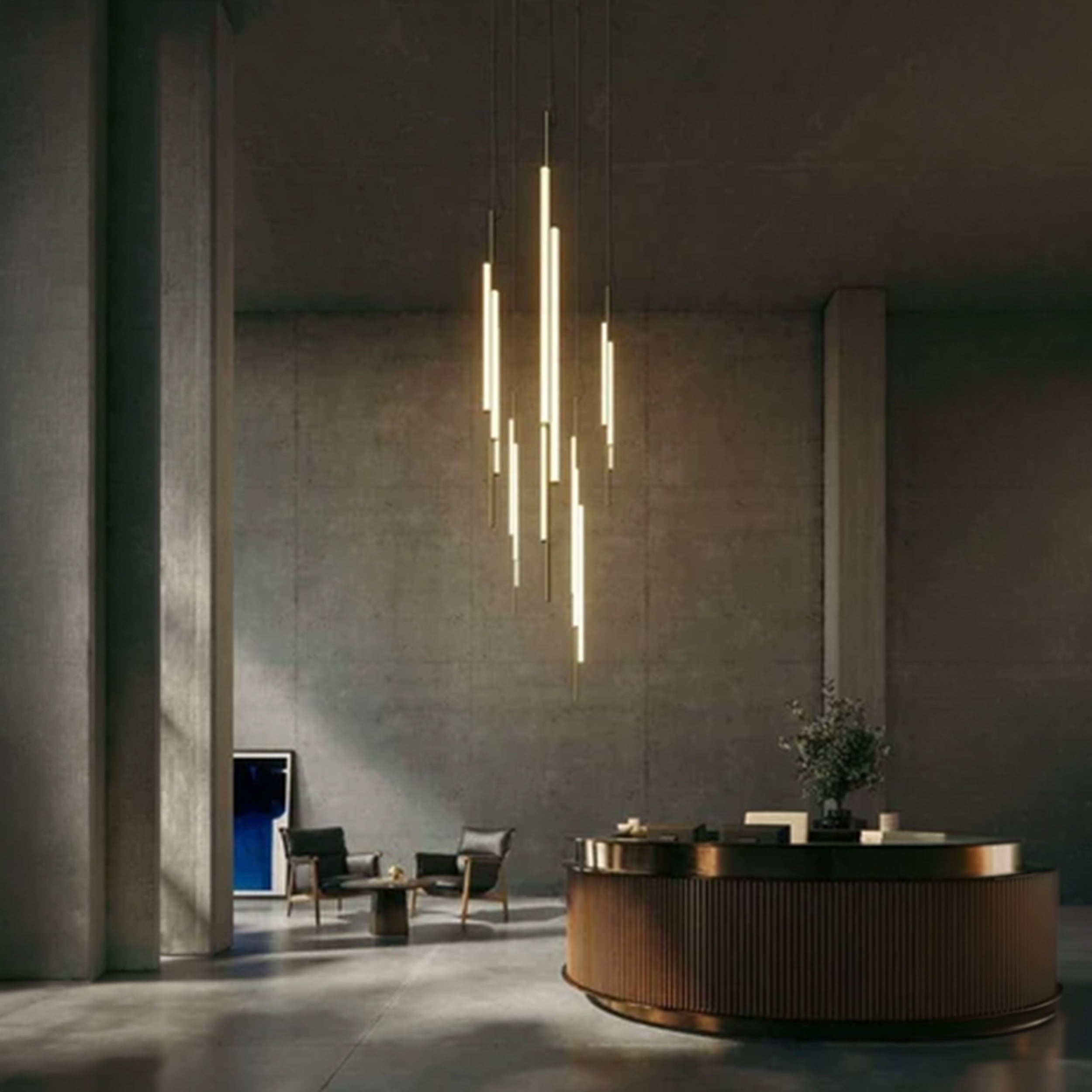 Marset Ambrosia V3 LED Black Recessed Suspended Vertical light