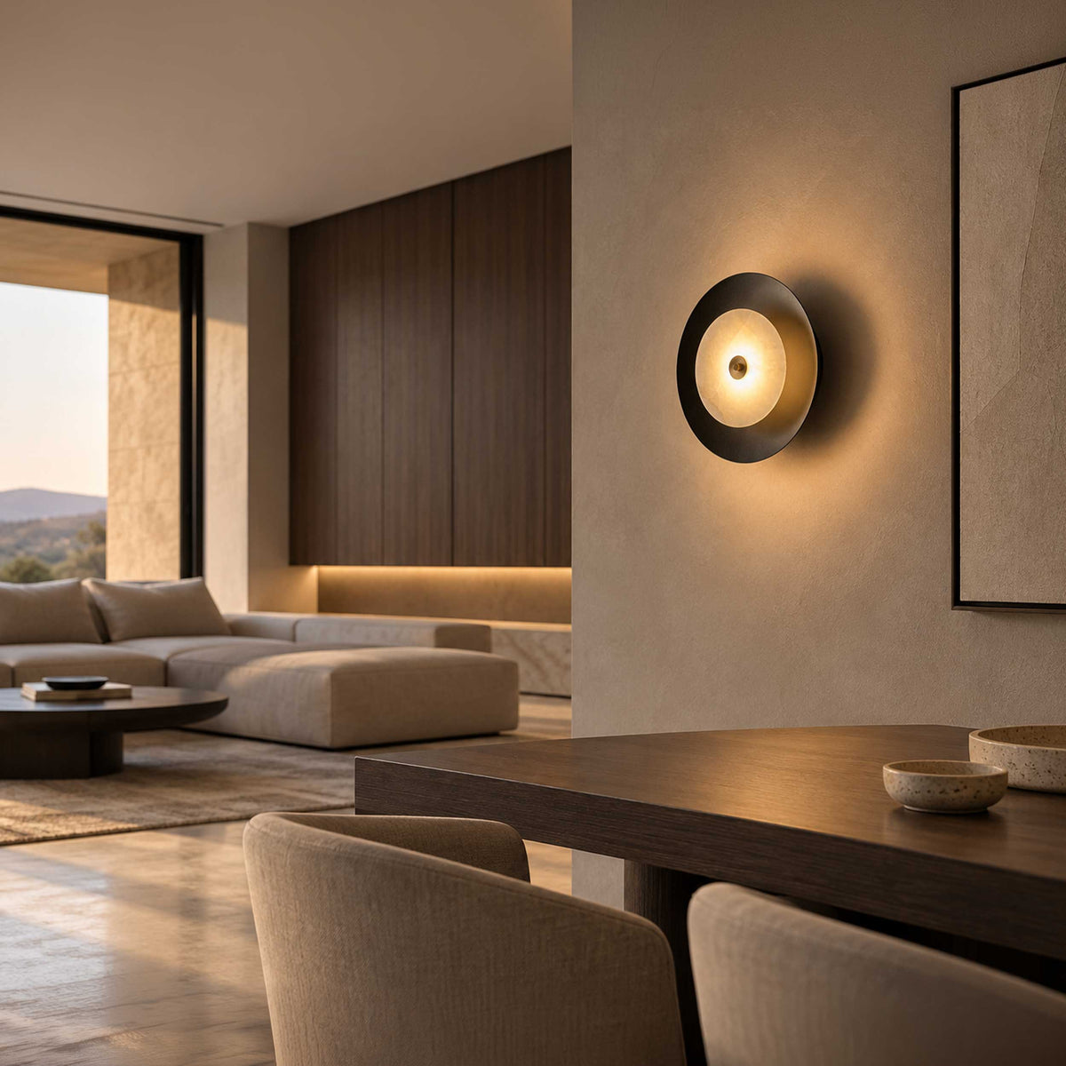 Aromas Coss Alabaster LED Wall light