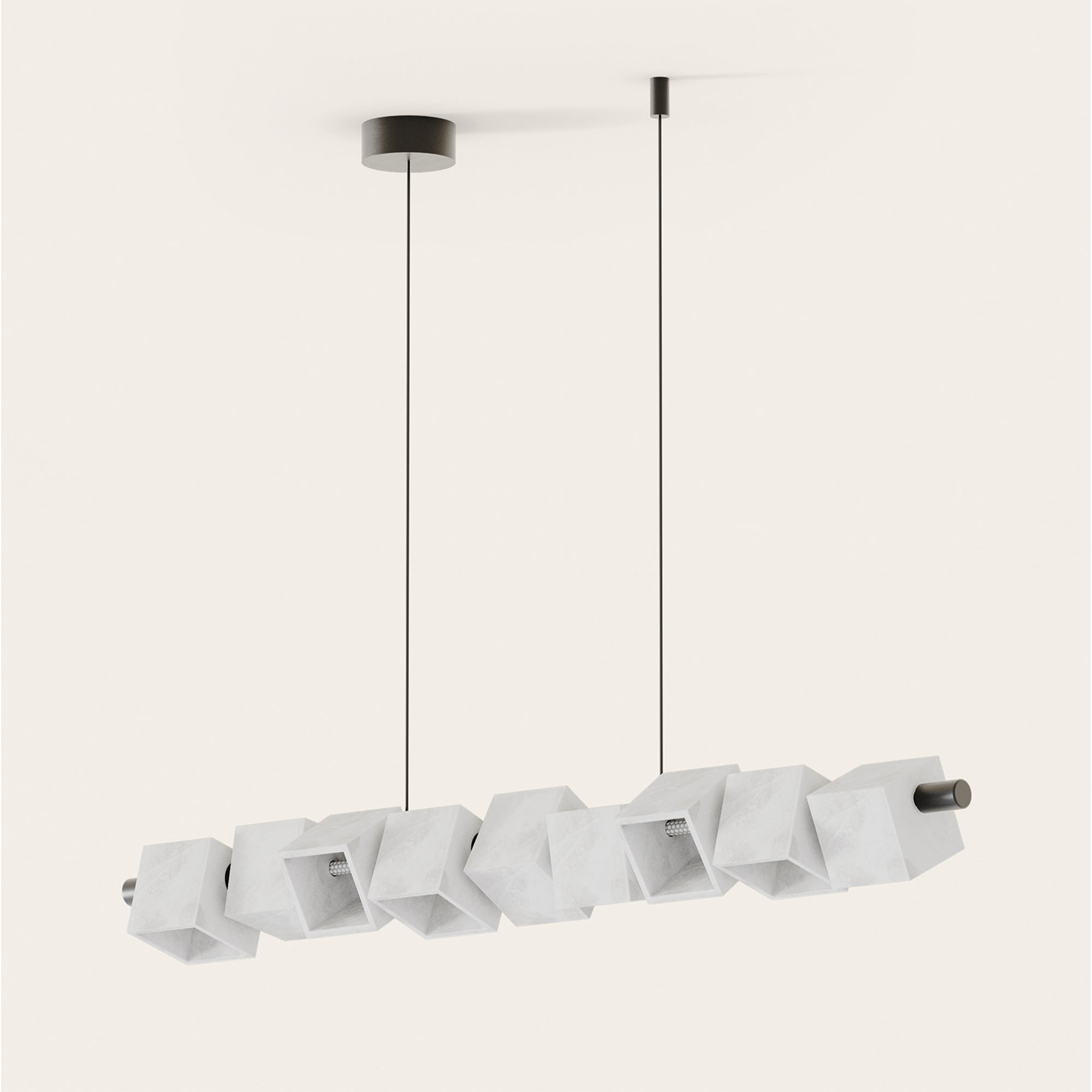 Aromas Cubic L LED závěsné alabastrové svítidlo lustr