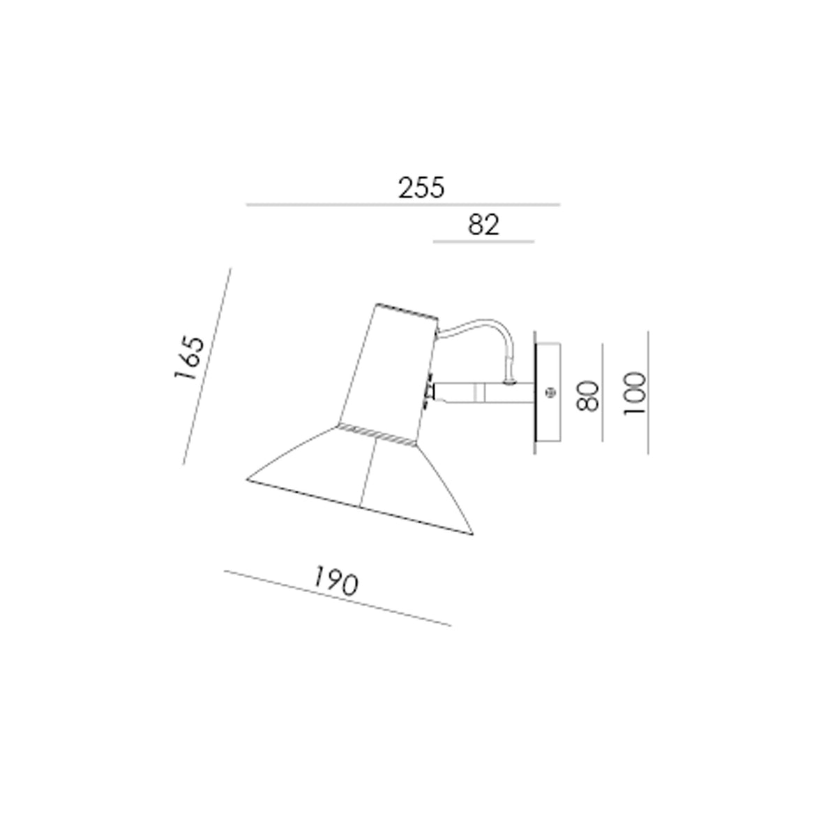 Aromas Hudo E27 wall light