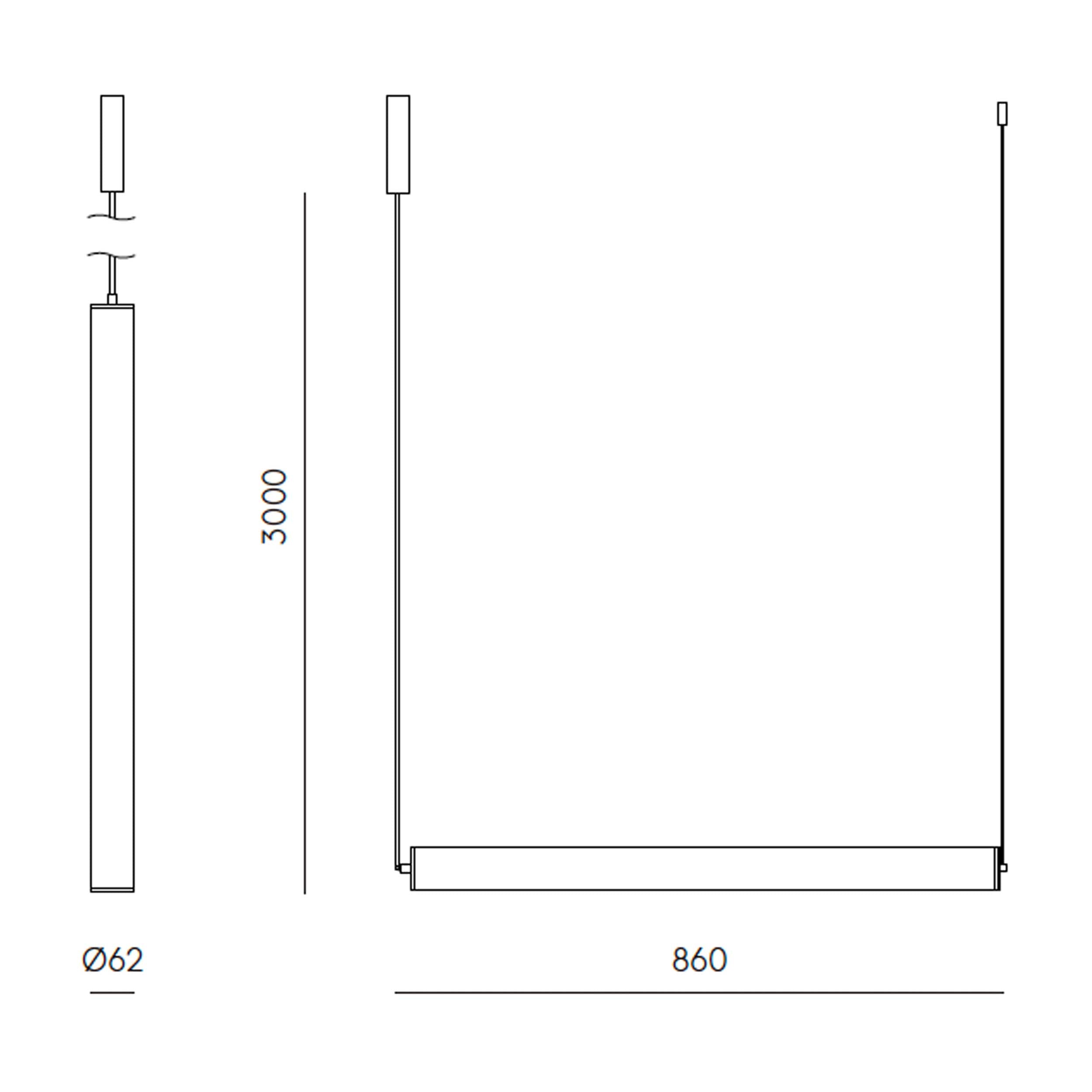 Aromas Tube LED pendant light