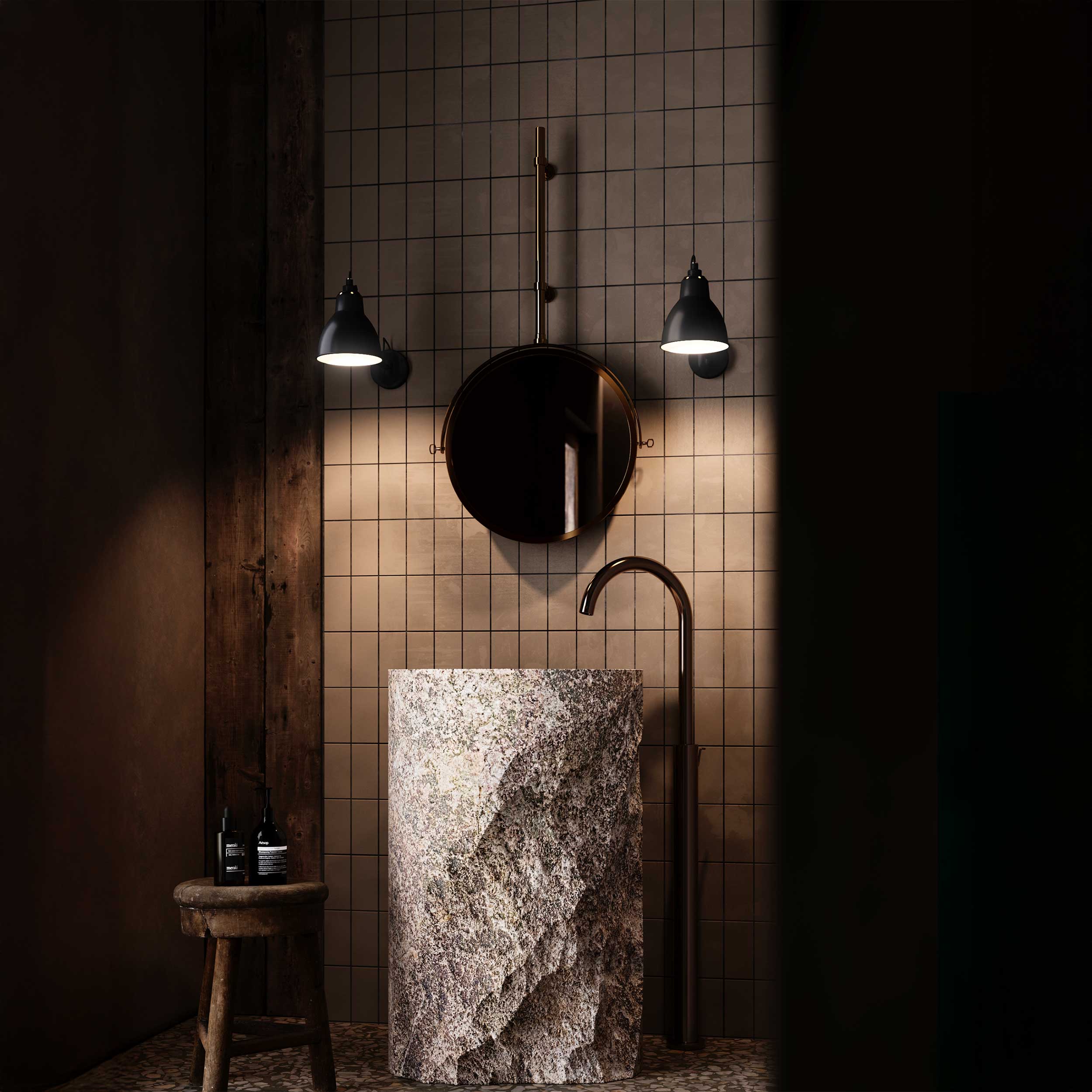 DCW éditions Lampe Gras N°104 E27 bathroom light IP44