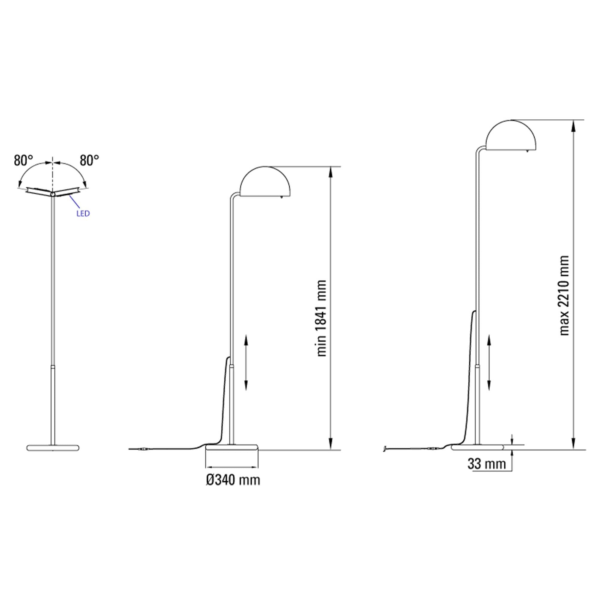 DCW éditions Mezzaluna LED floor lamp