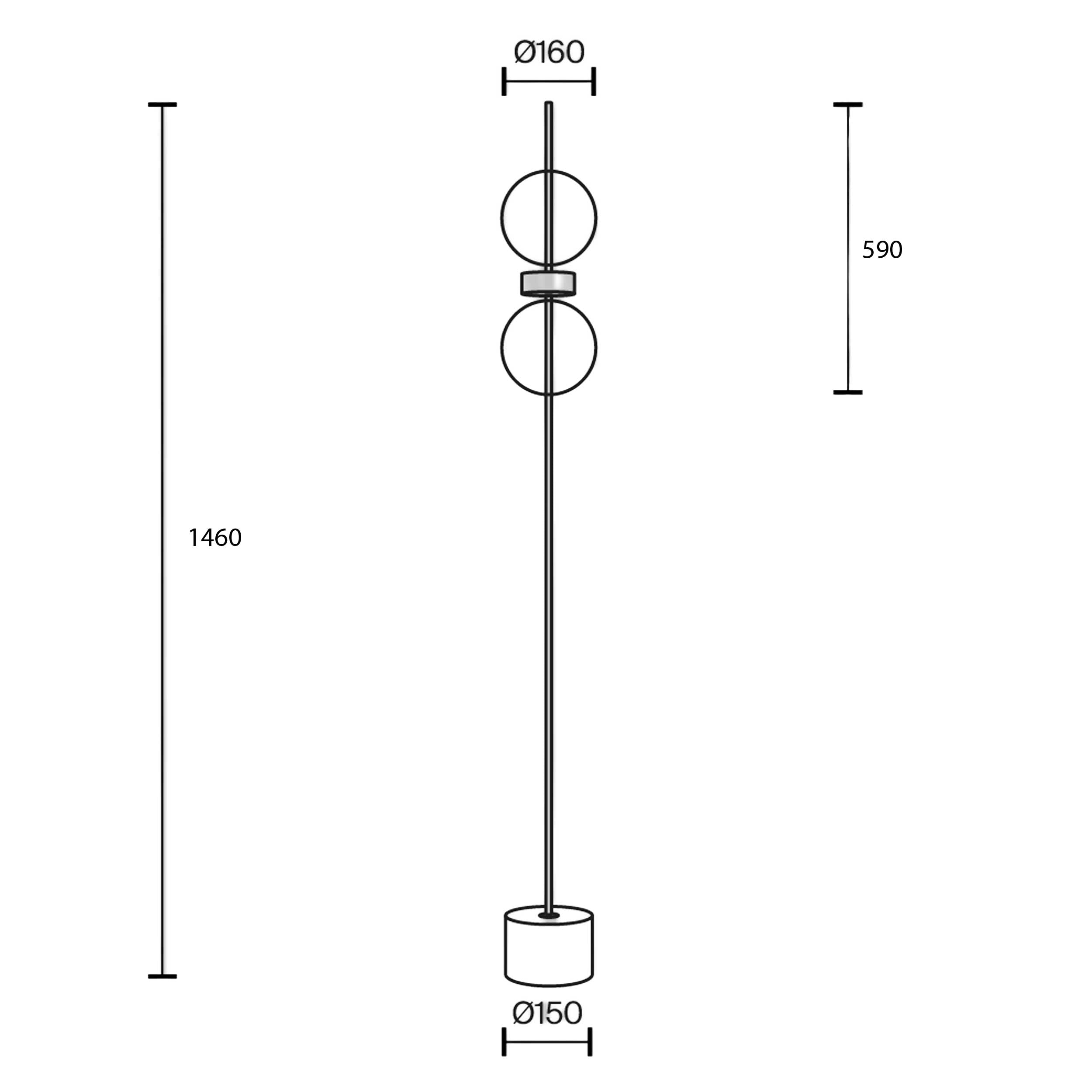 Maytoni Double Moon LED floor light