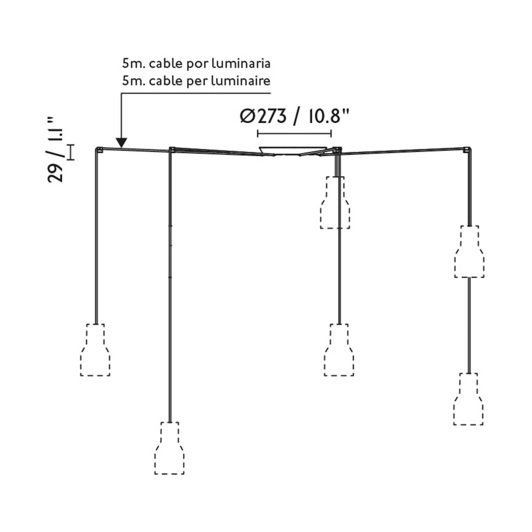 Faro Kombo 400 E27 závěsné svítidlo