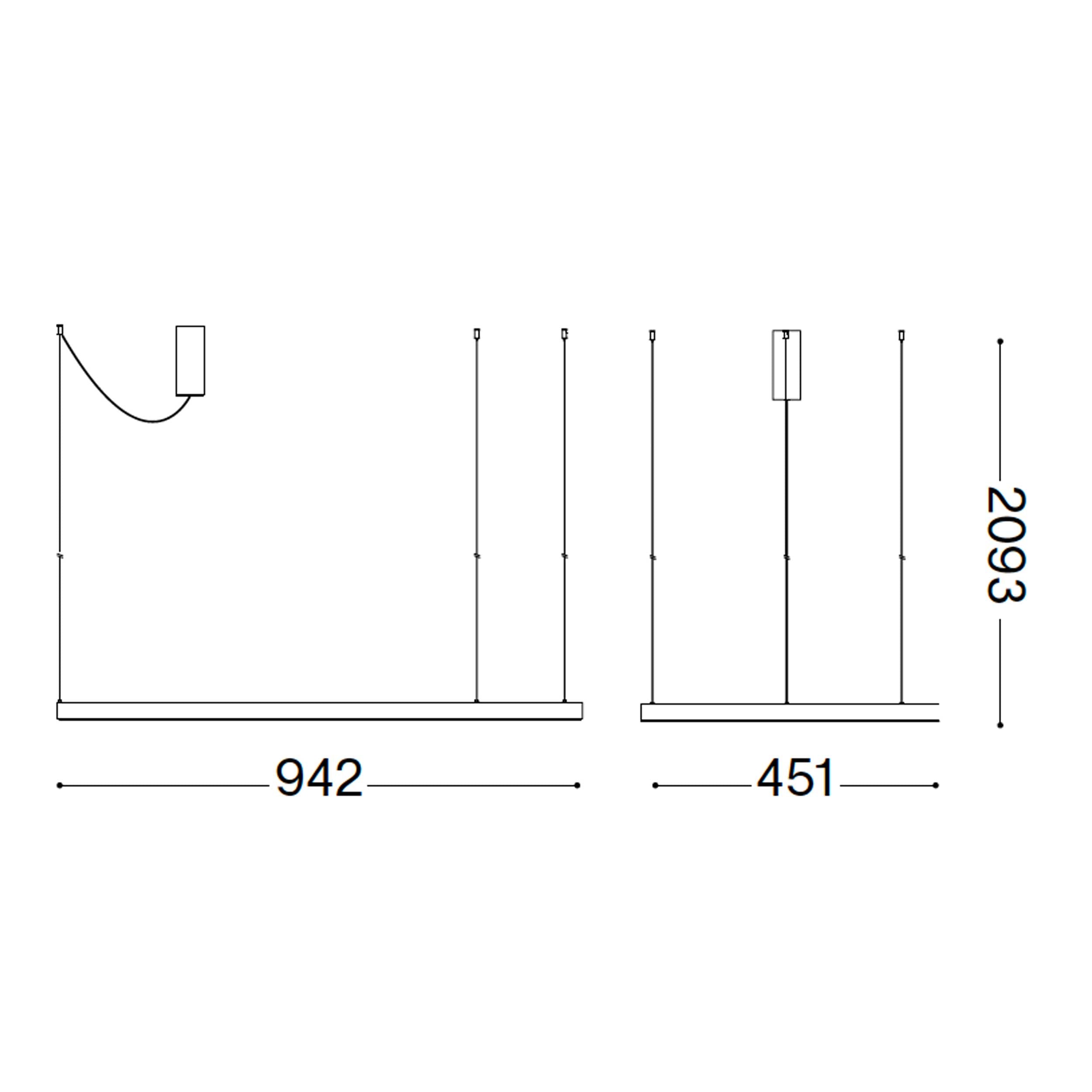 Ideal lux Waves LED pendant light