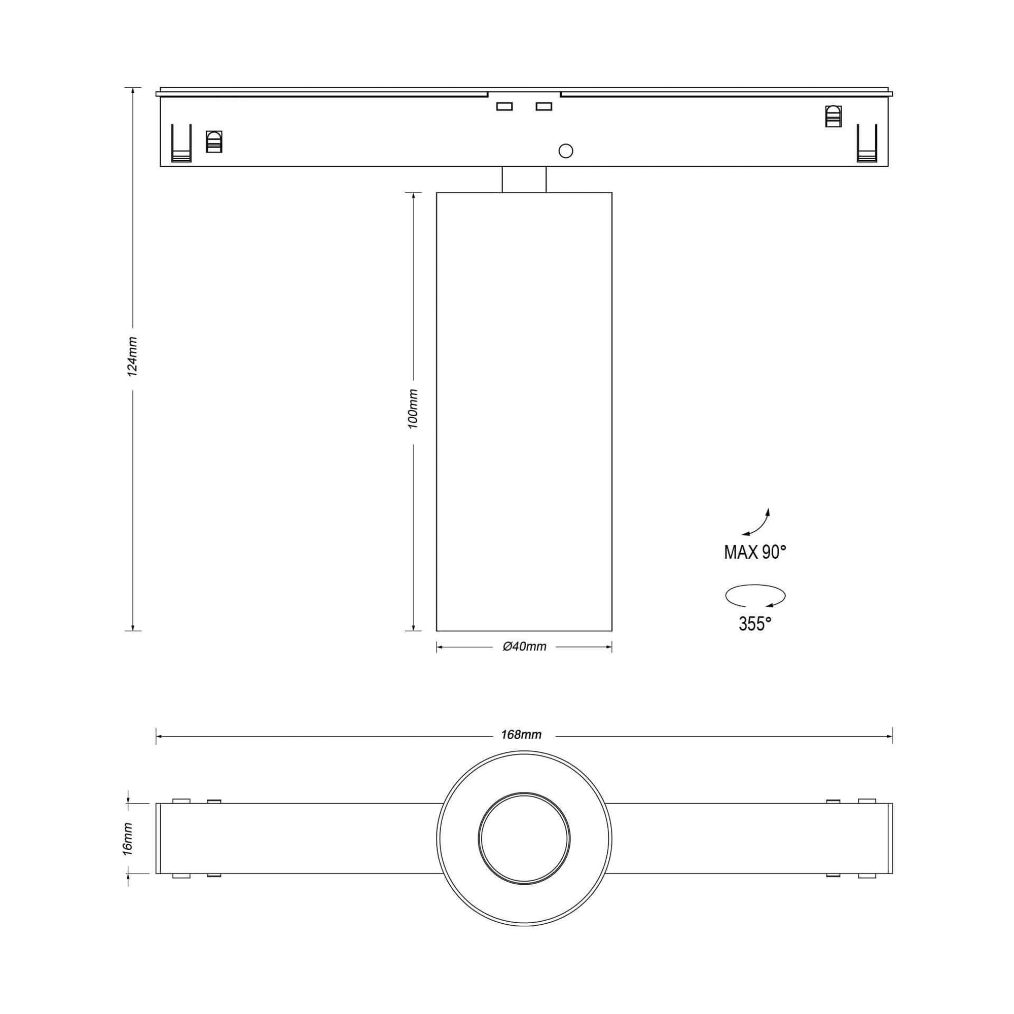 KARIZMA luce Juno-Q1 XS Lente LED svítidlo pro 48V lištu