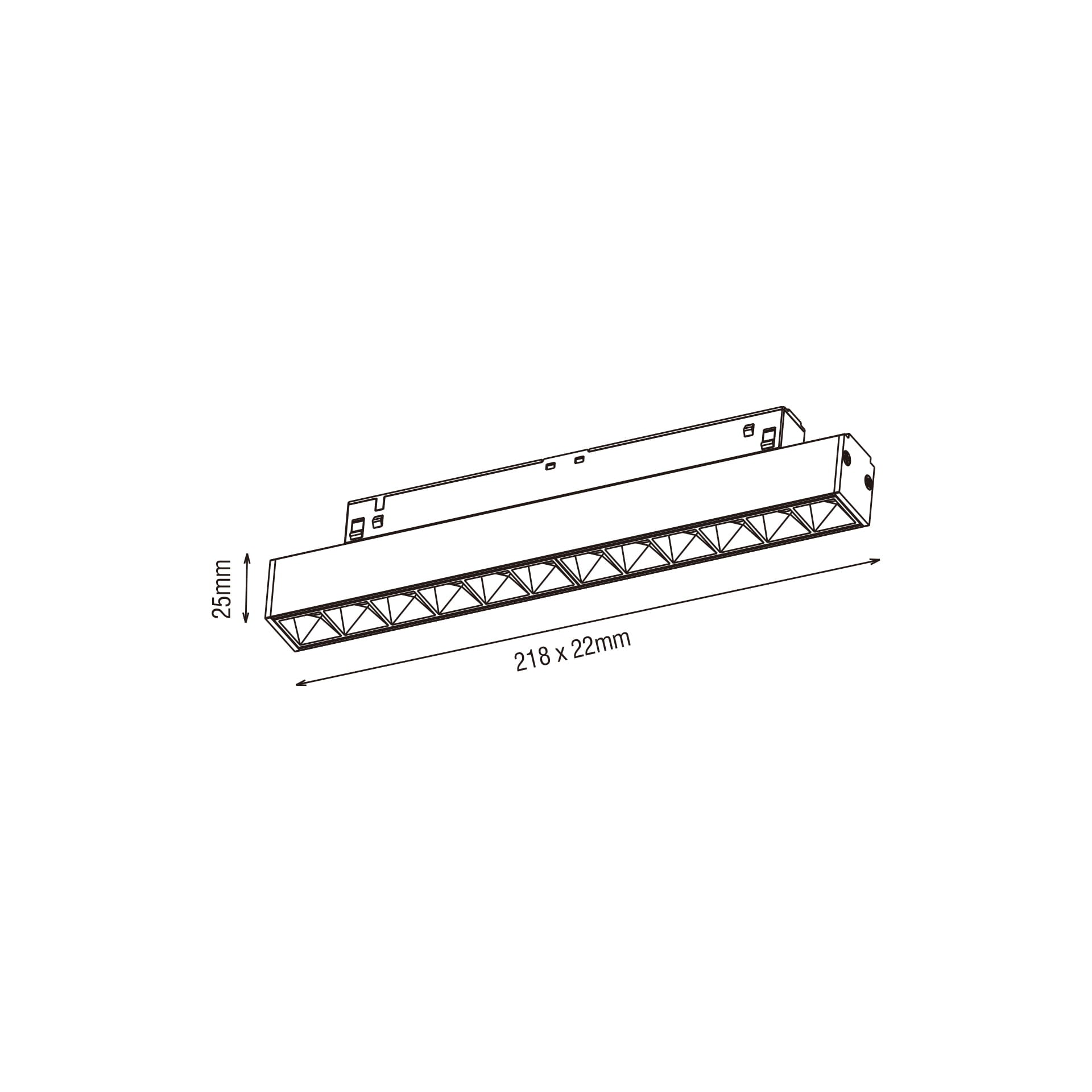 KARIZMA luce Linea Lente LED svítidlo pro 48V lištu černé