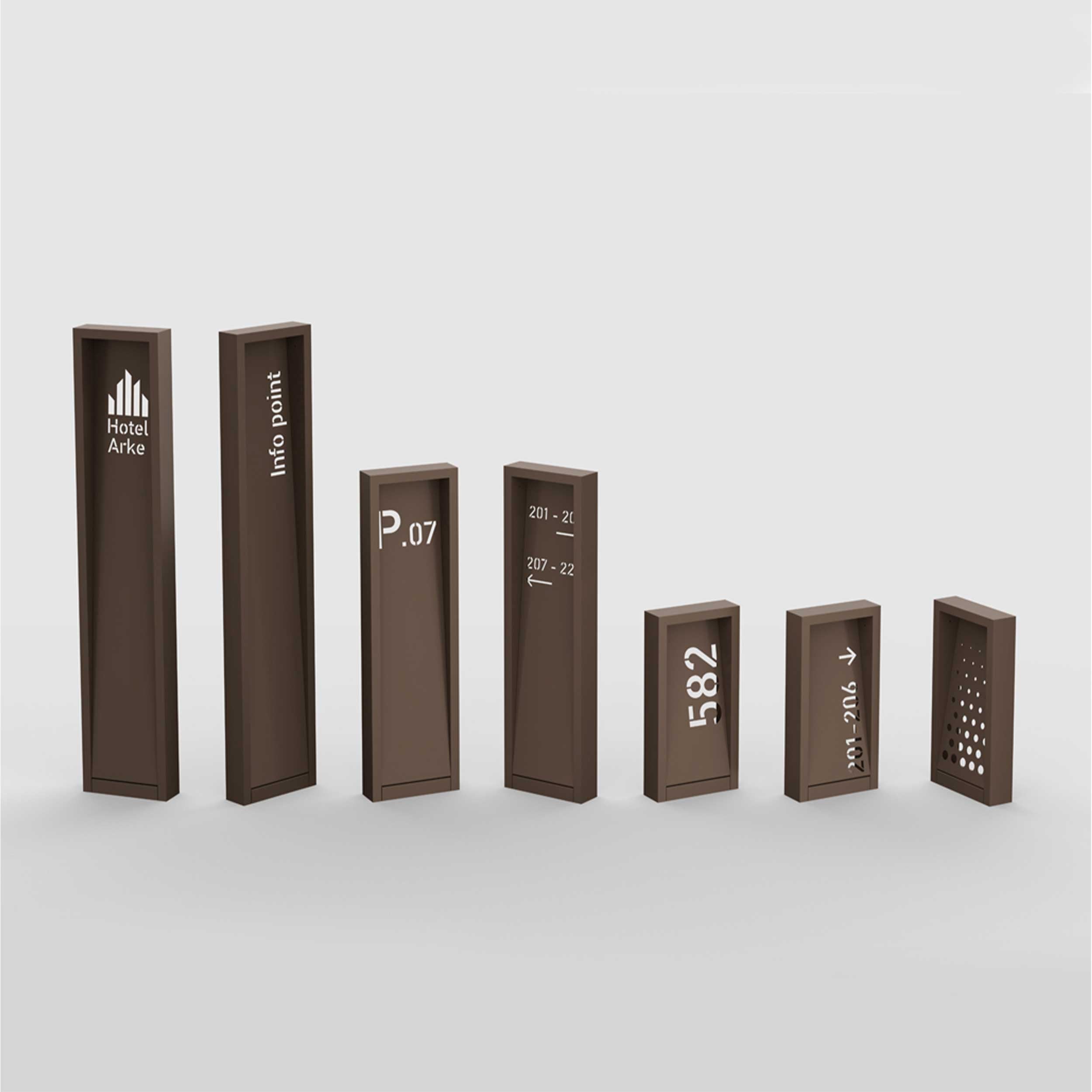 Lombardo Arke FULL Code LED exterior column light IP66 24V