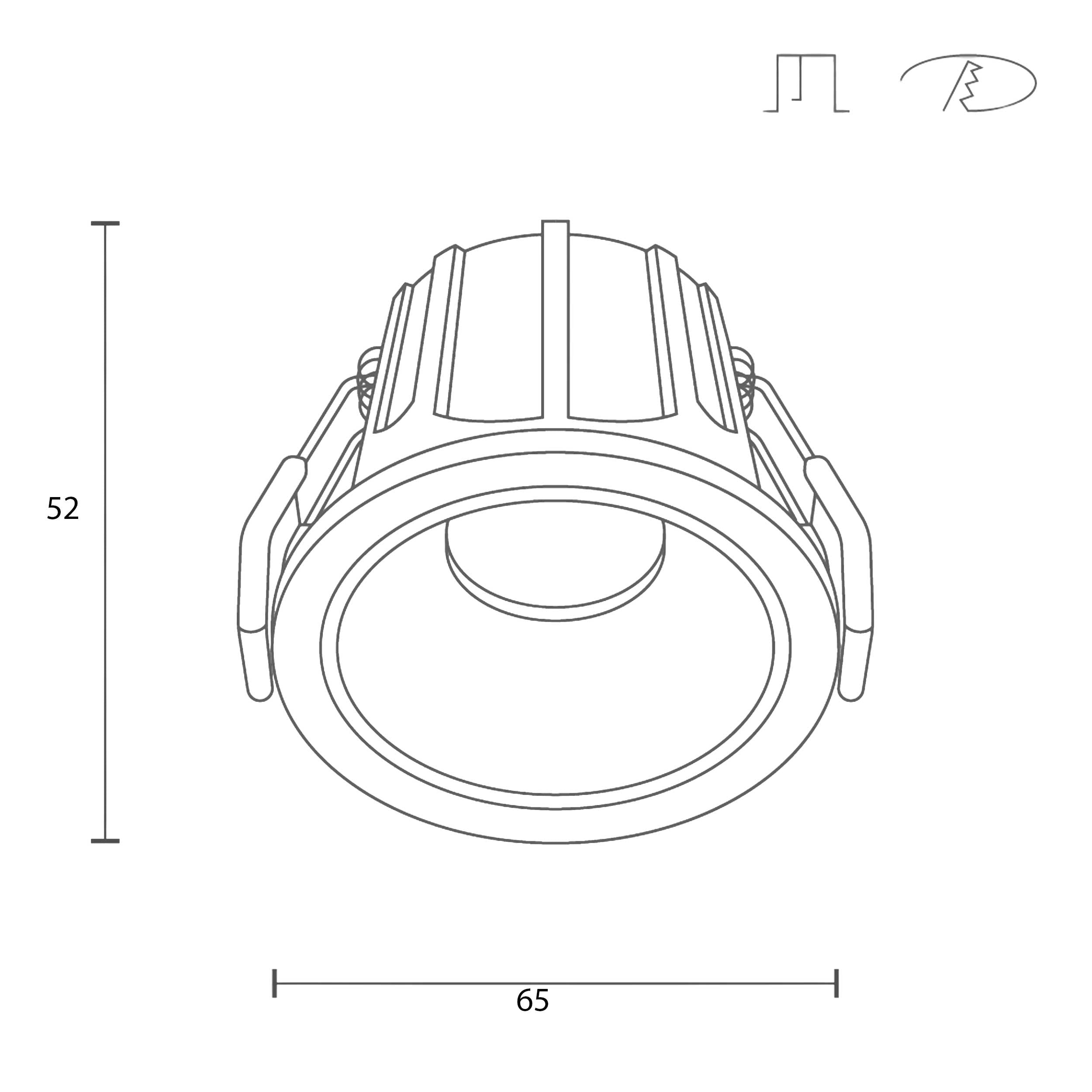 Maytoni Alfa LED 36° recessed circular light white