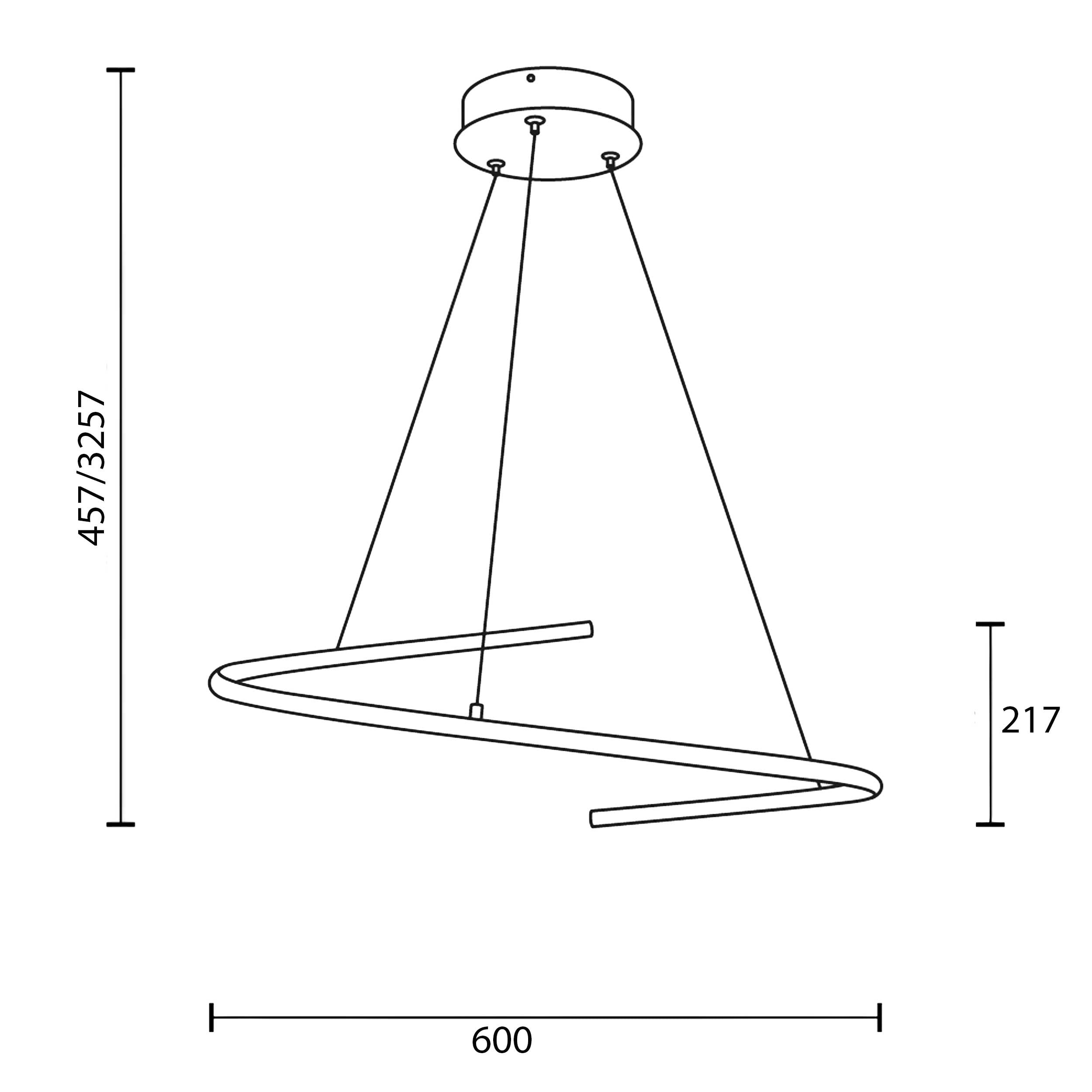 Maytoni Curve LED pendant light