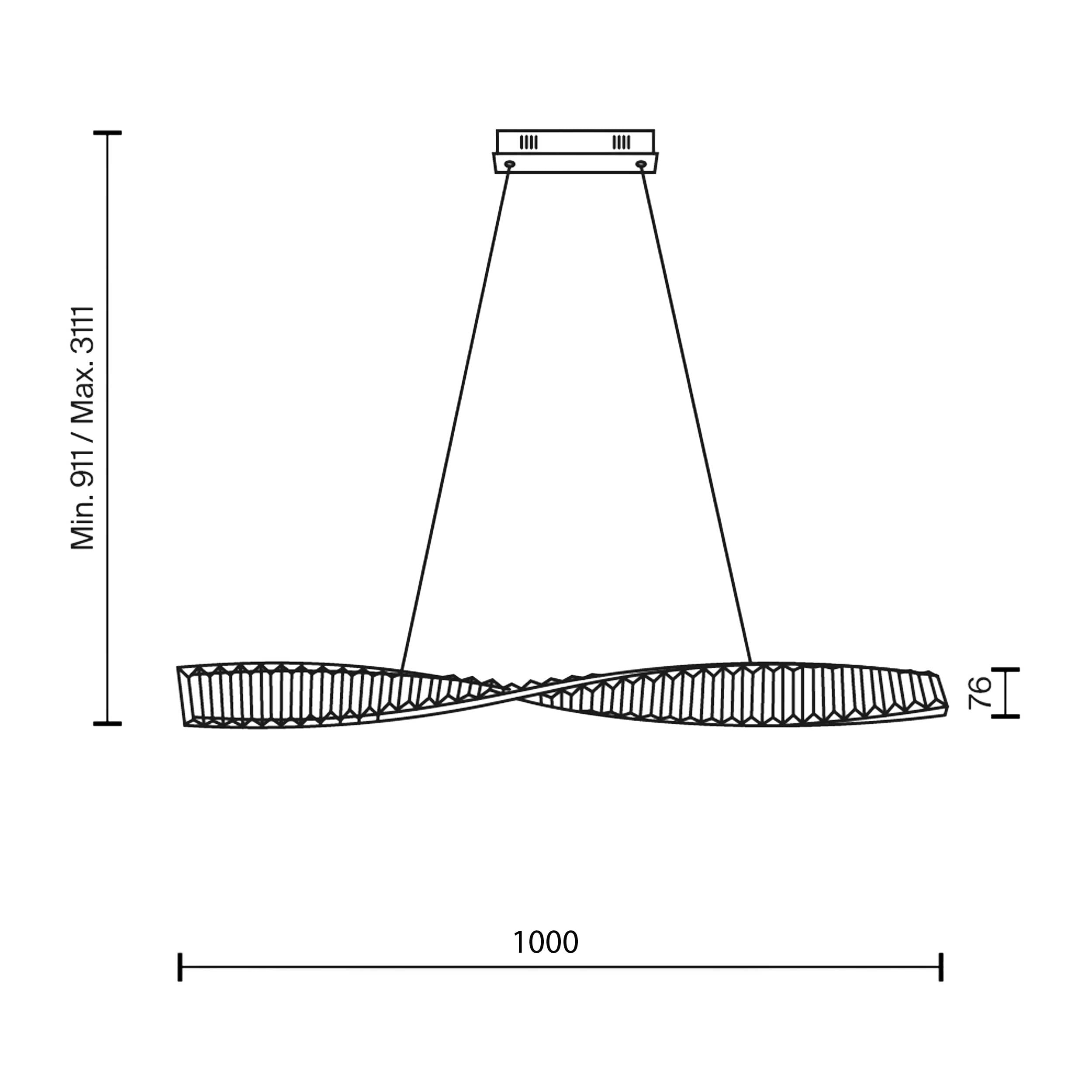 Maytoni Krone LED Linear Pendant light