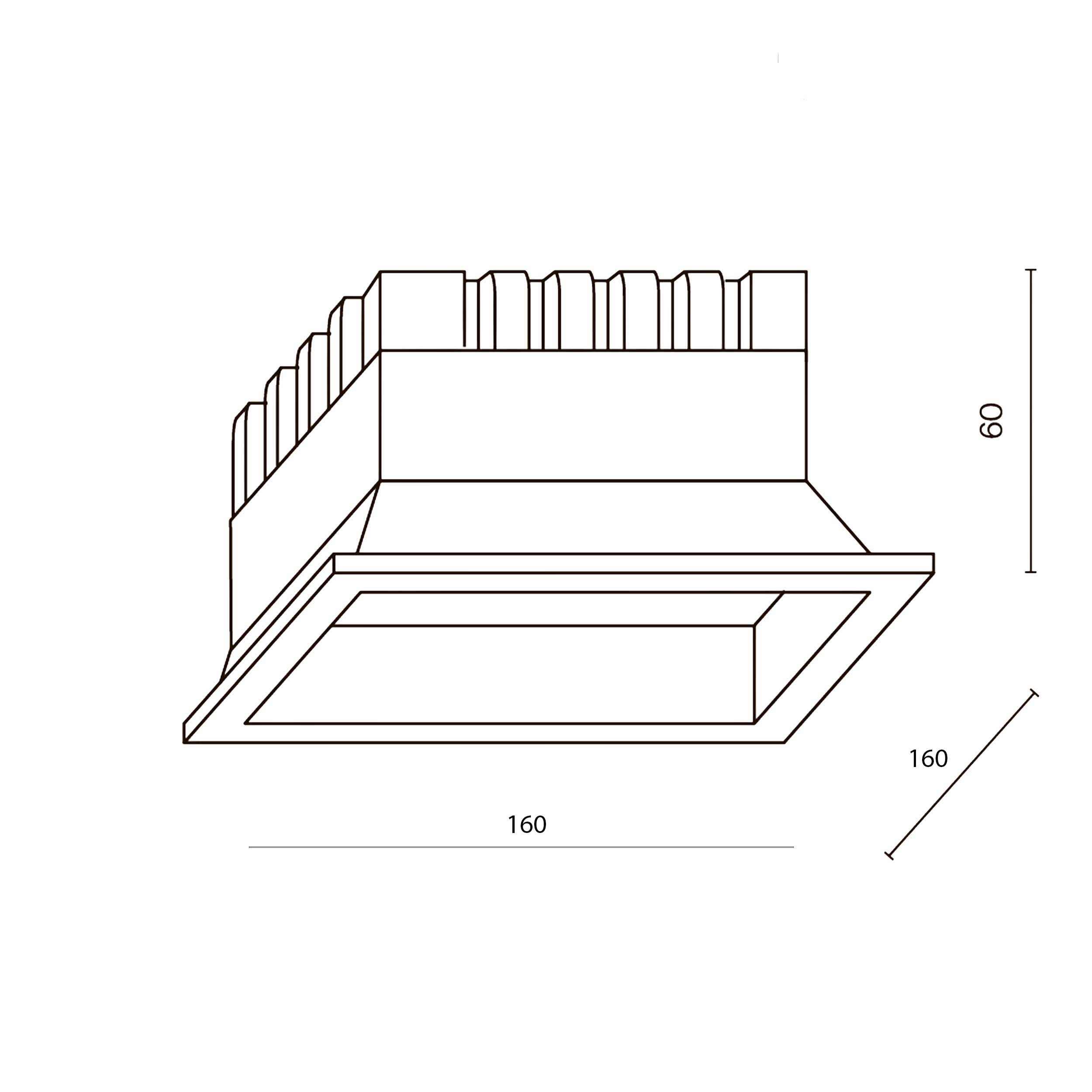 Maytoni Okno LED 24W 120° recessed square light