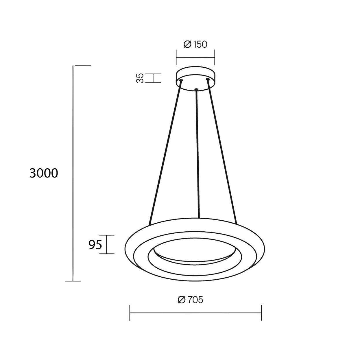 Maytoni Seda LED pendant light