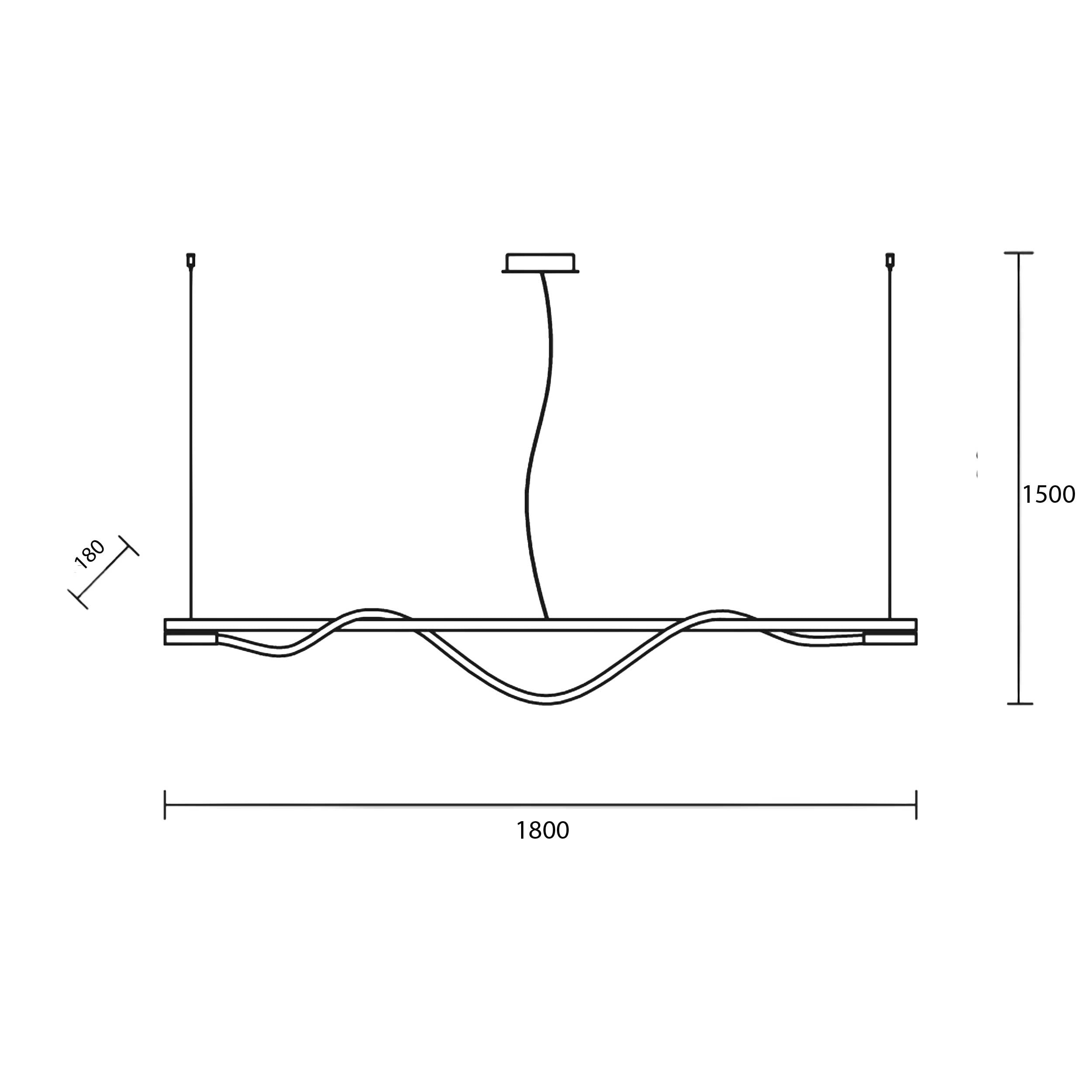 Maytoni Tau LED linear pendant light