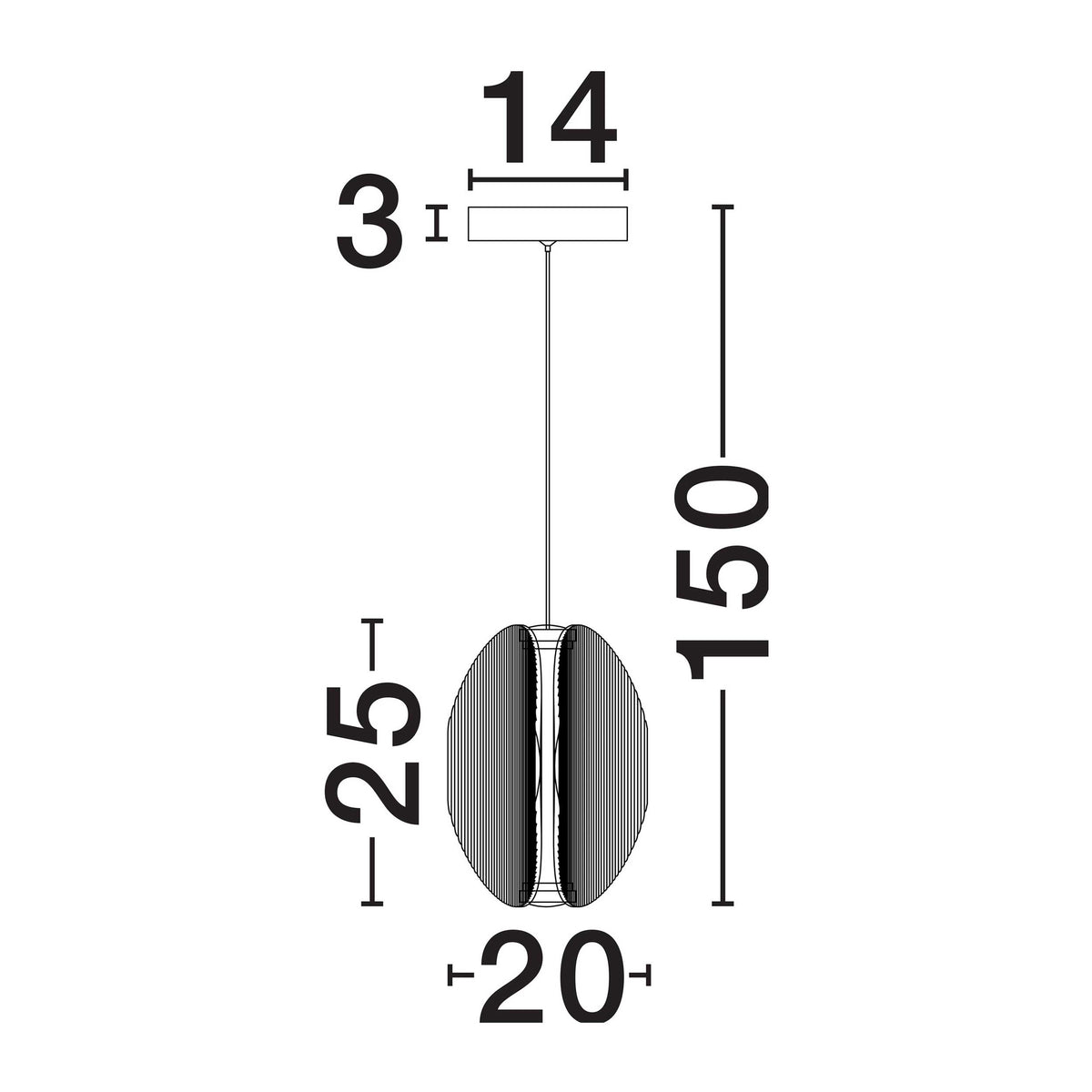 Nova Luce Noir LED pendant light