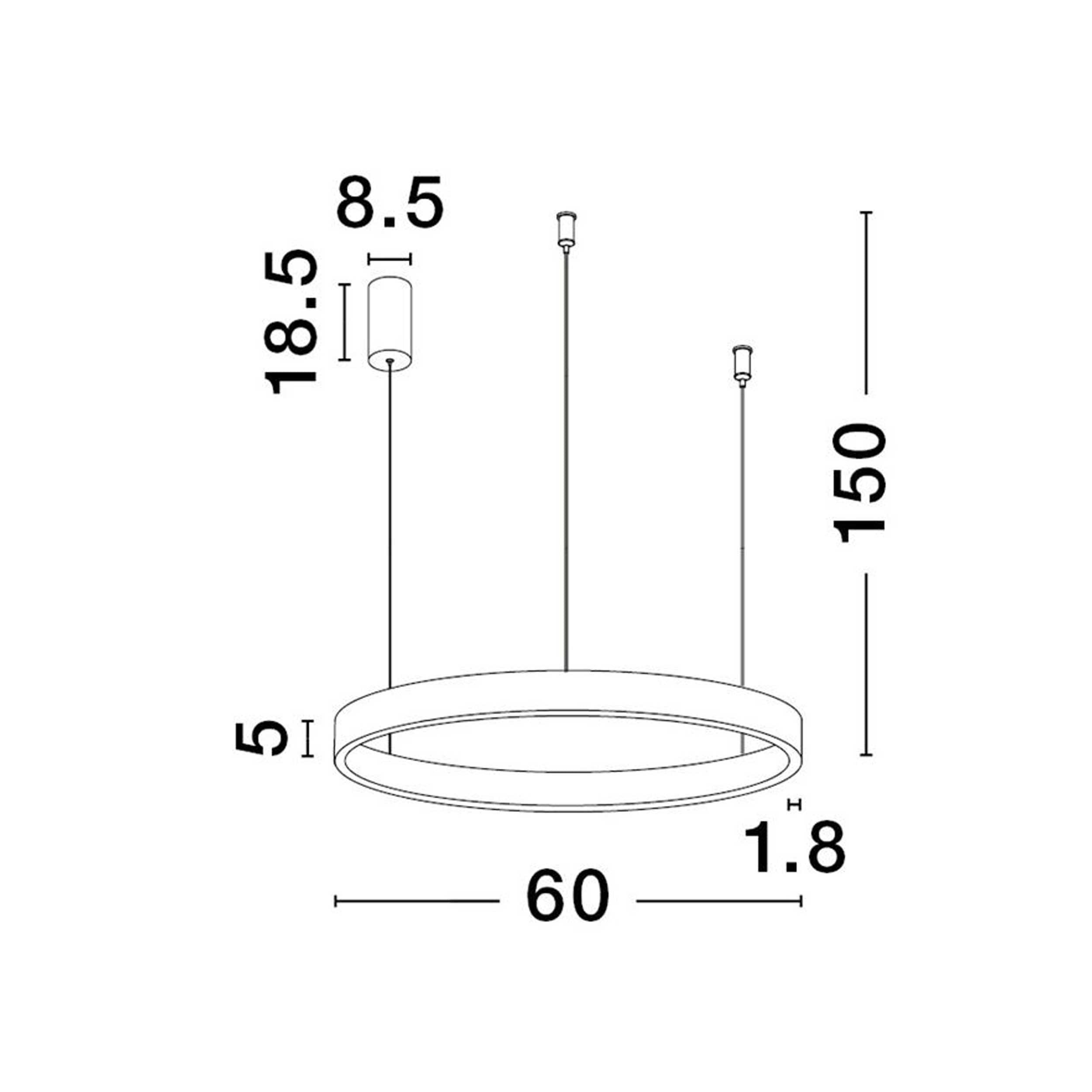 Nova Luce Elowen LED pendant round luminaire