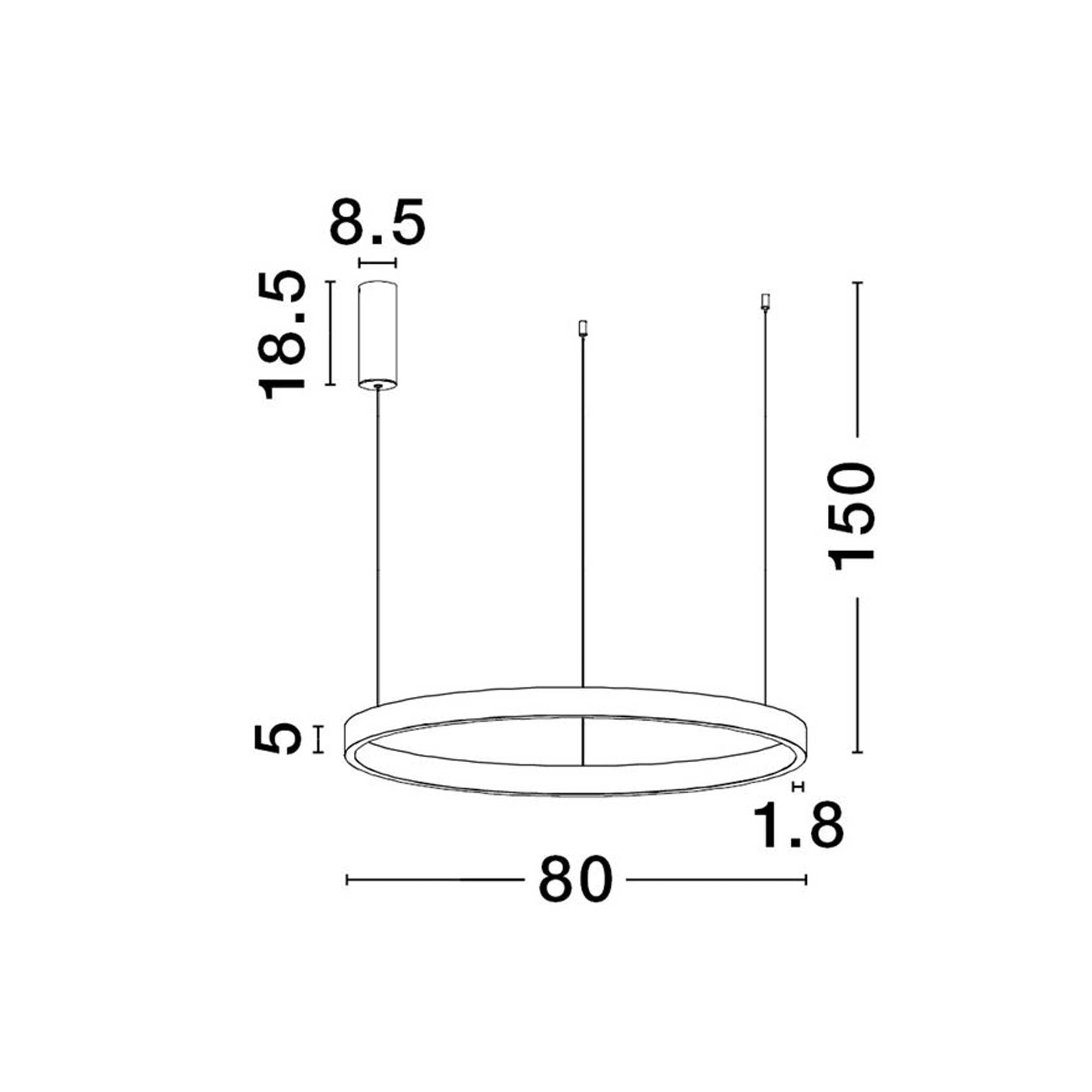 Nova Luce Elowen LED pendant round luminaire
