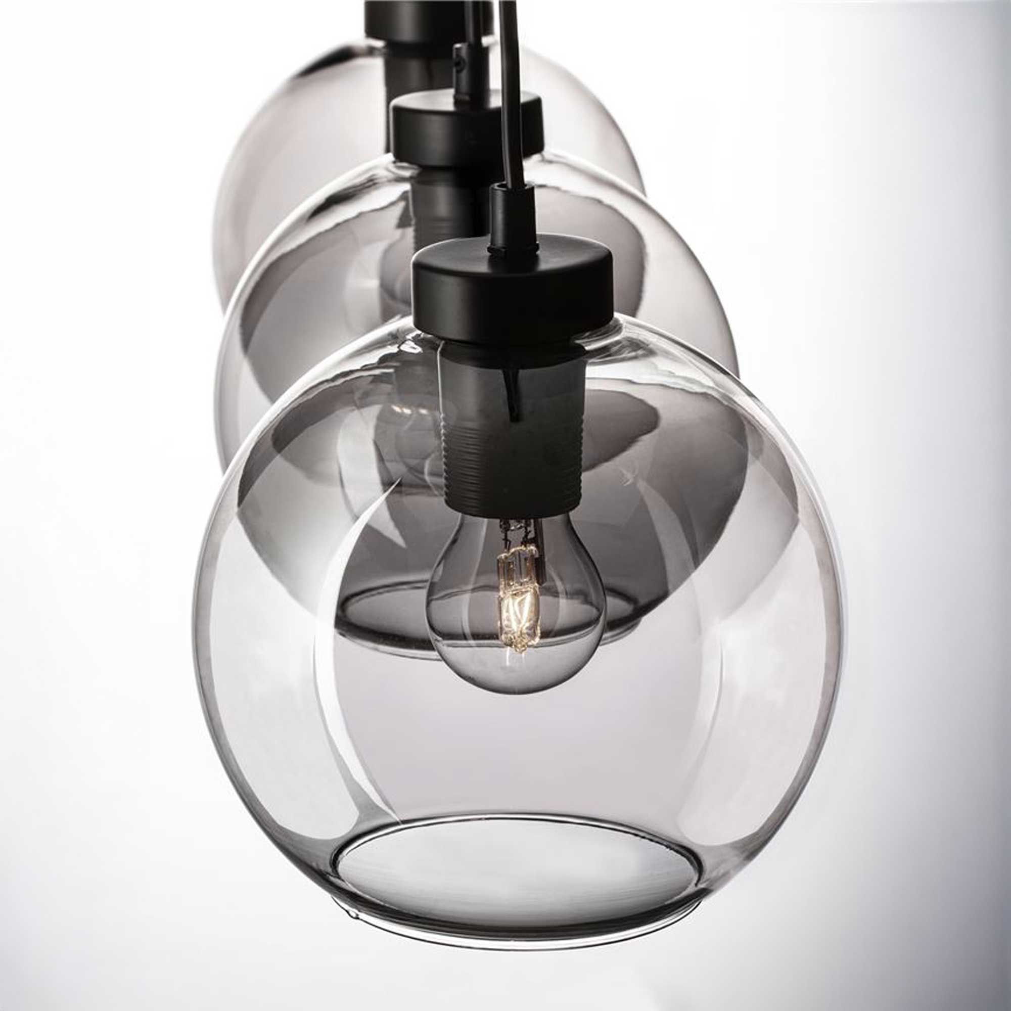 Nova Luce Palmer E27 glass pendant light longitudinal