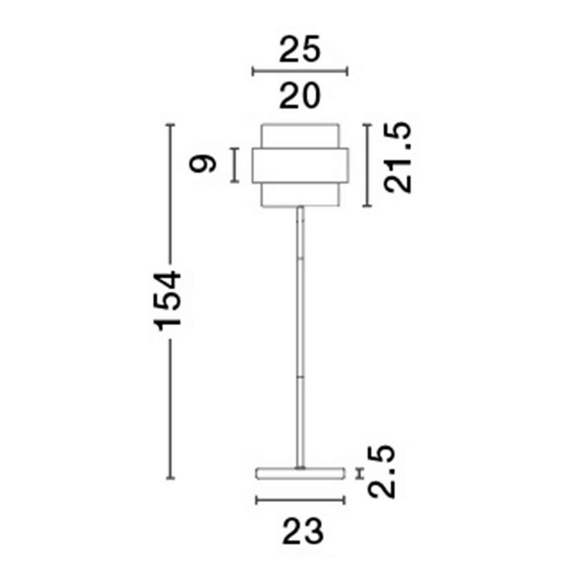 Nova Luce Sianna E27 glass floor lamp
