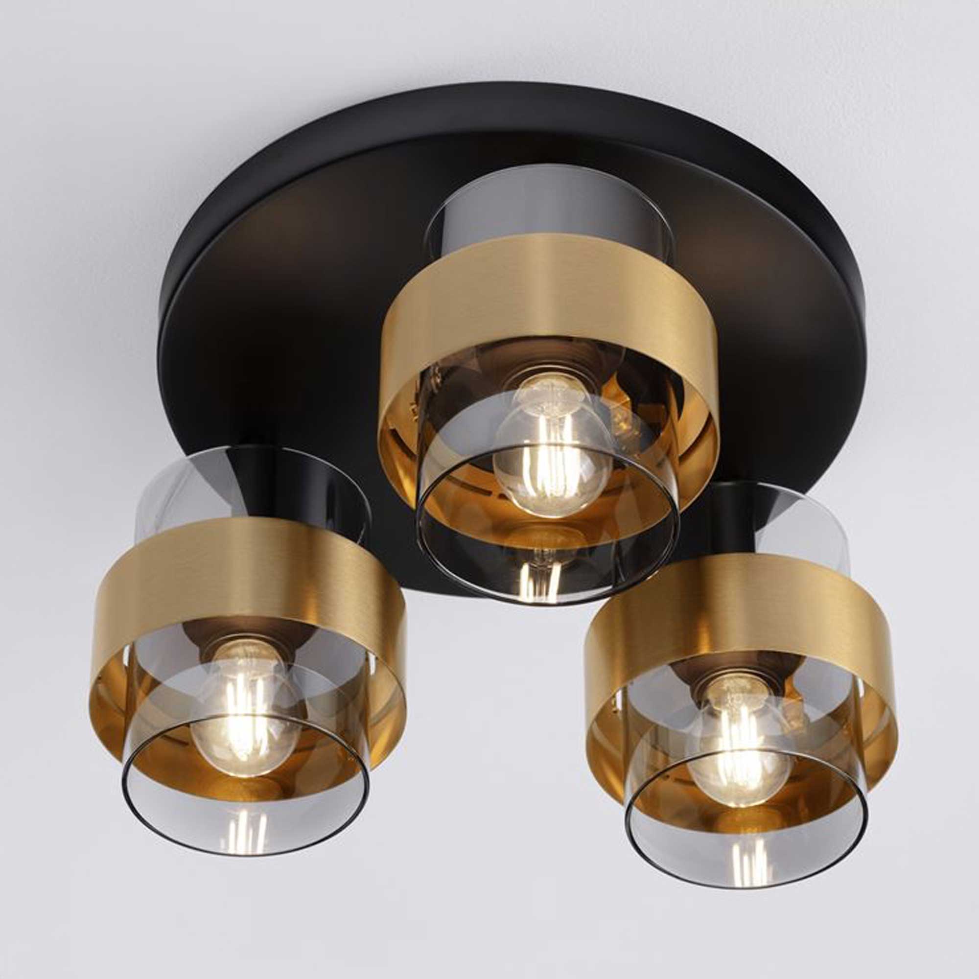 Nova Luce Sianna E27 glass ceiling circular luminaire