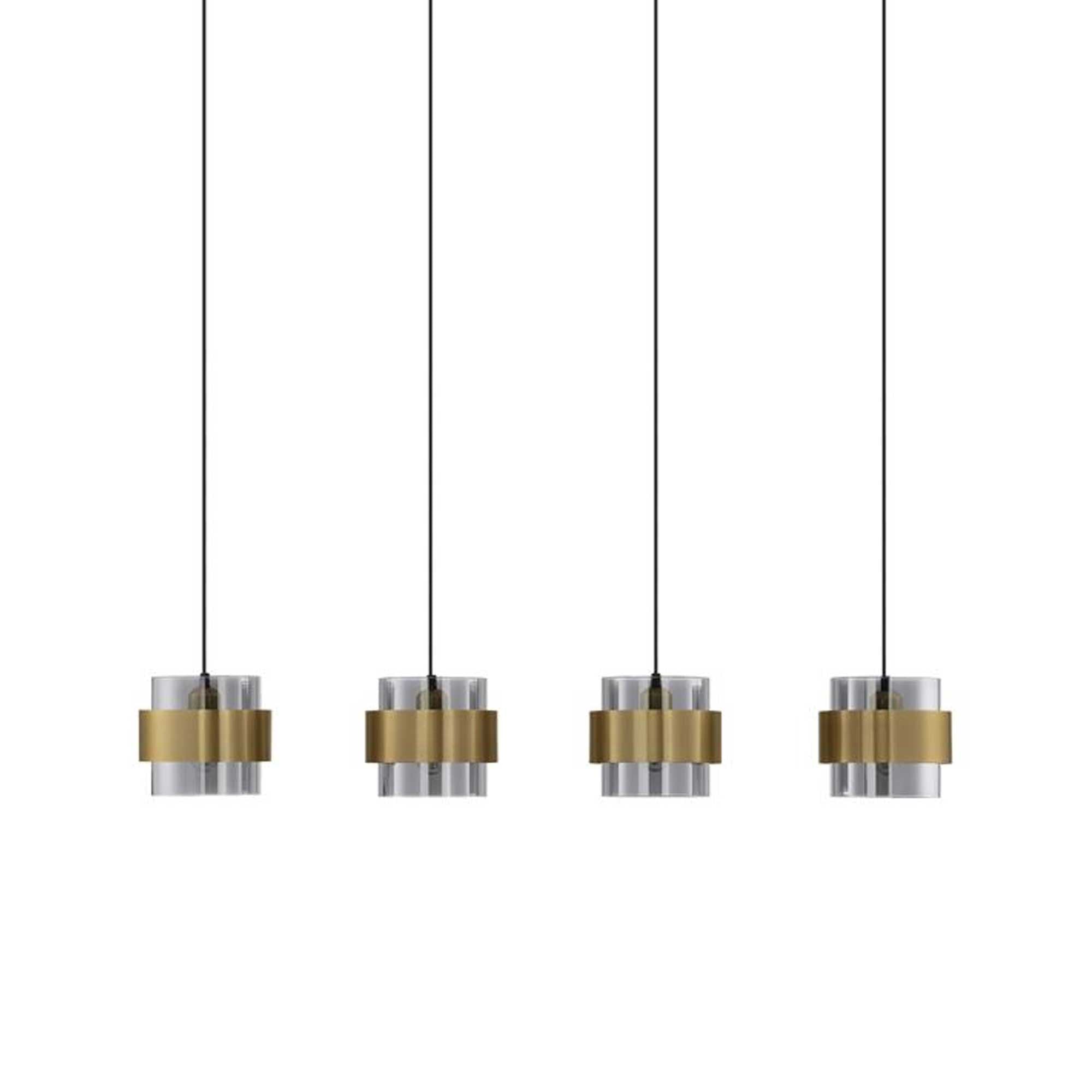 Nova Luce Sianna E27 glass pendant lamp longitudinal