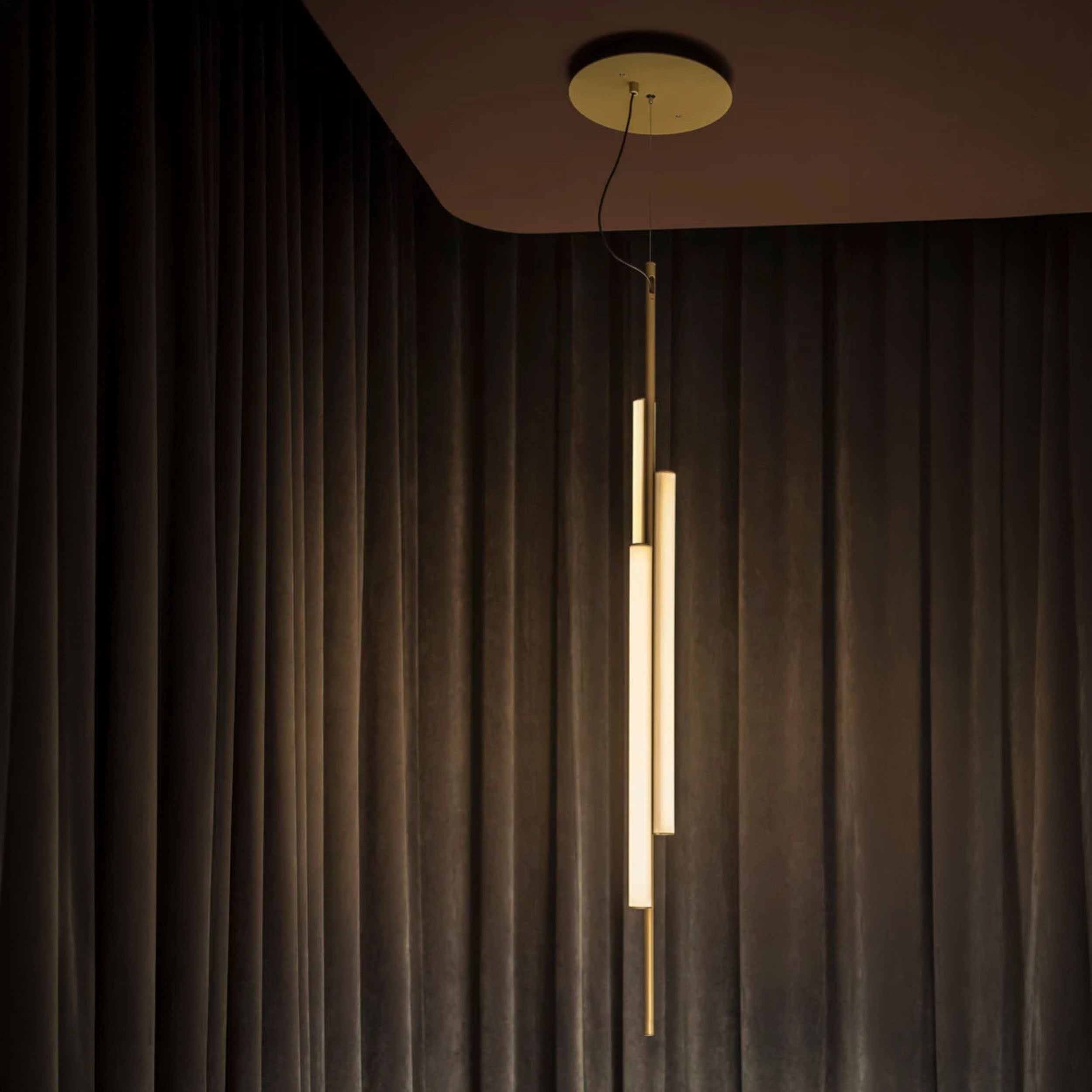 Marset Ambrosia V3 LED Gold Recessed Suspended Vertical light