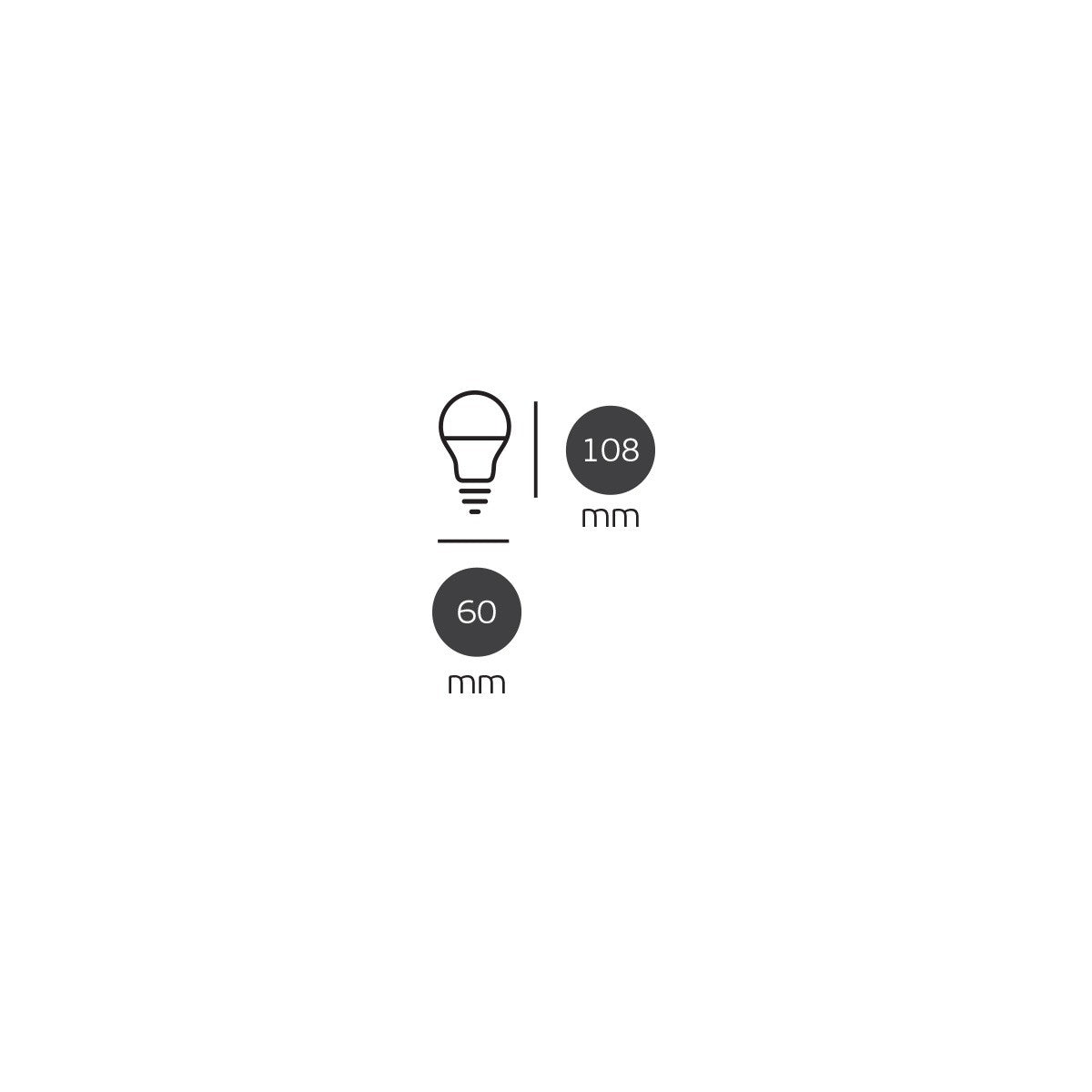 VK Light Classic Plastic E27 LED Bulb, ø60, 9W