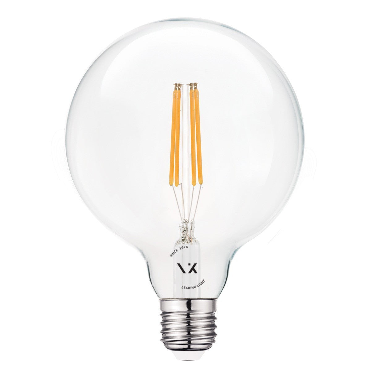 VK Light Globo Filament Clear E27 LED Bulb, ø125, 2700K