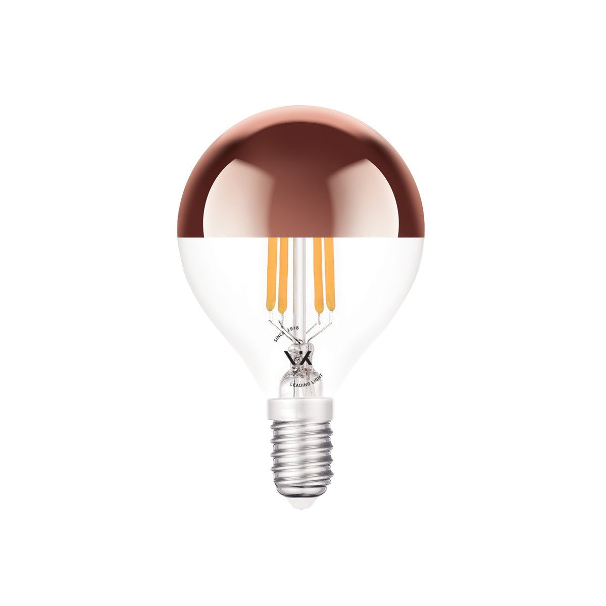 VK Light Mini Globe Filament Pink Copper E14 2700K 4.5W Dimmable LED Bulb