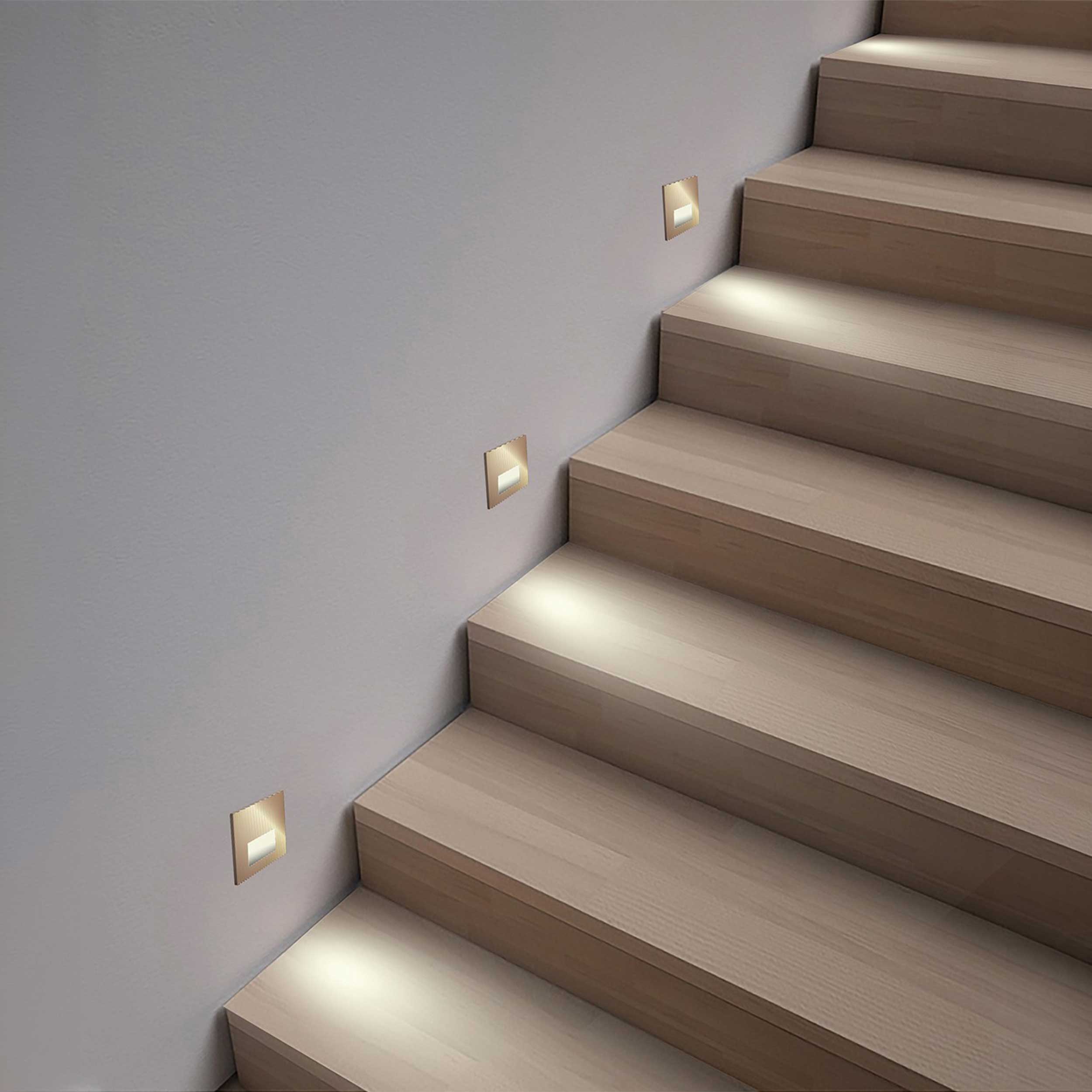 VK Light Fune LED recessed stairwell light square