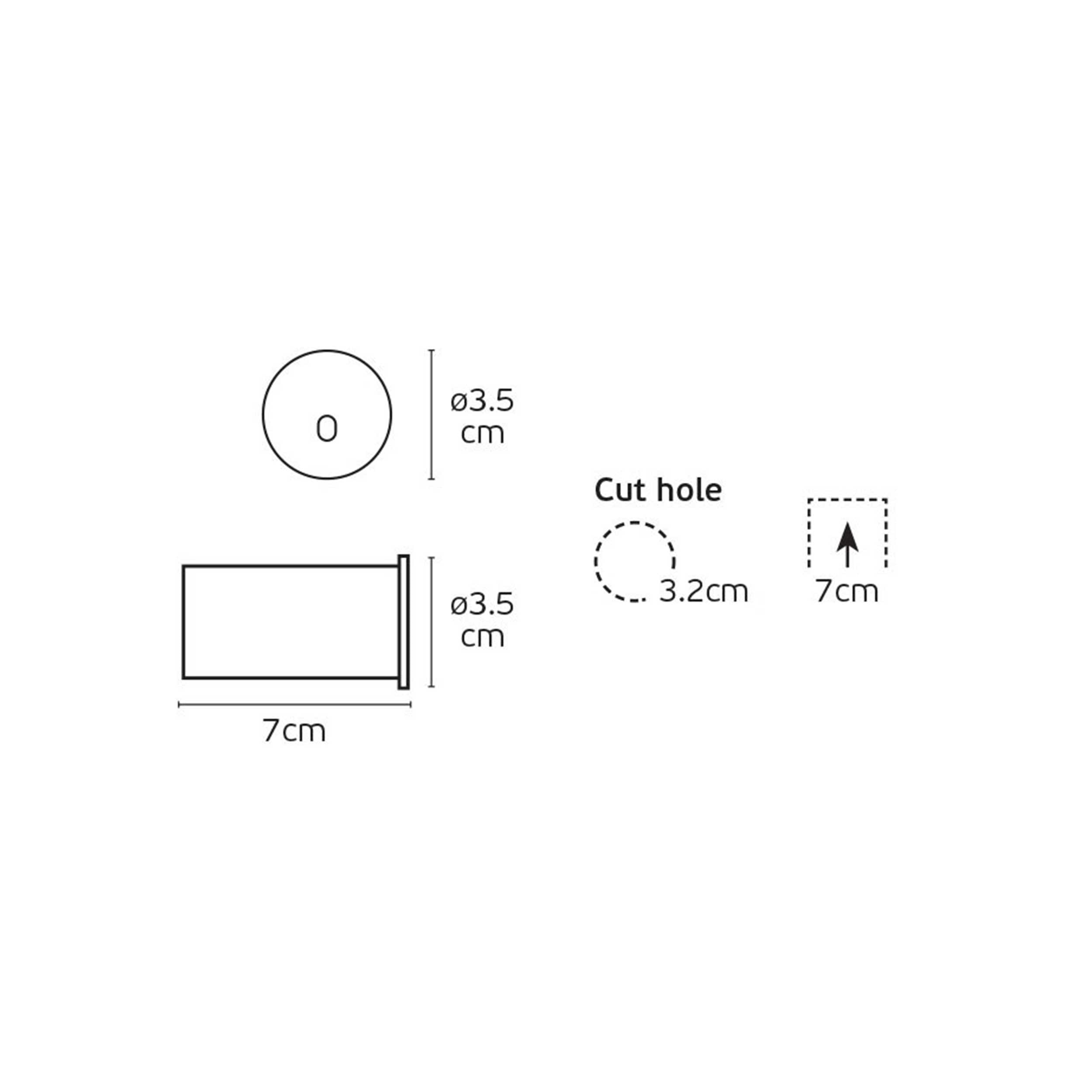 VK Light Fune LED recessed stairwell light round IP67