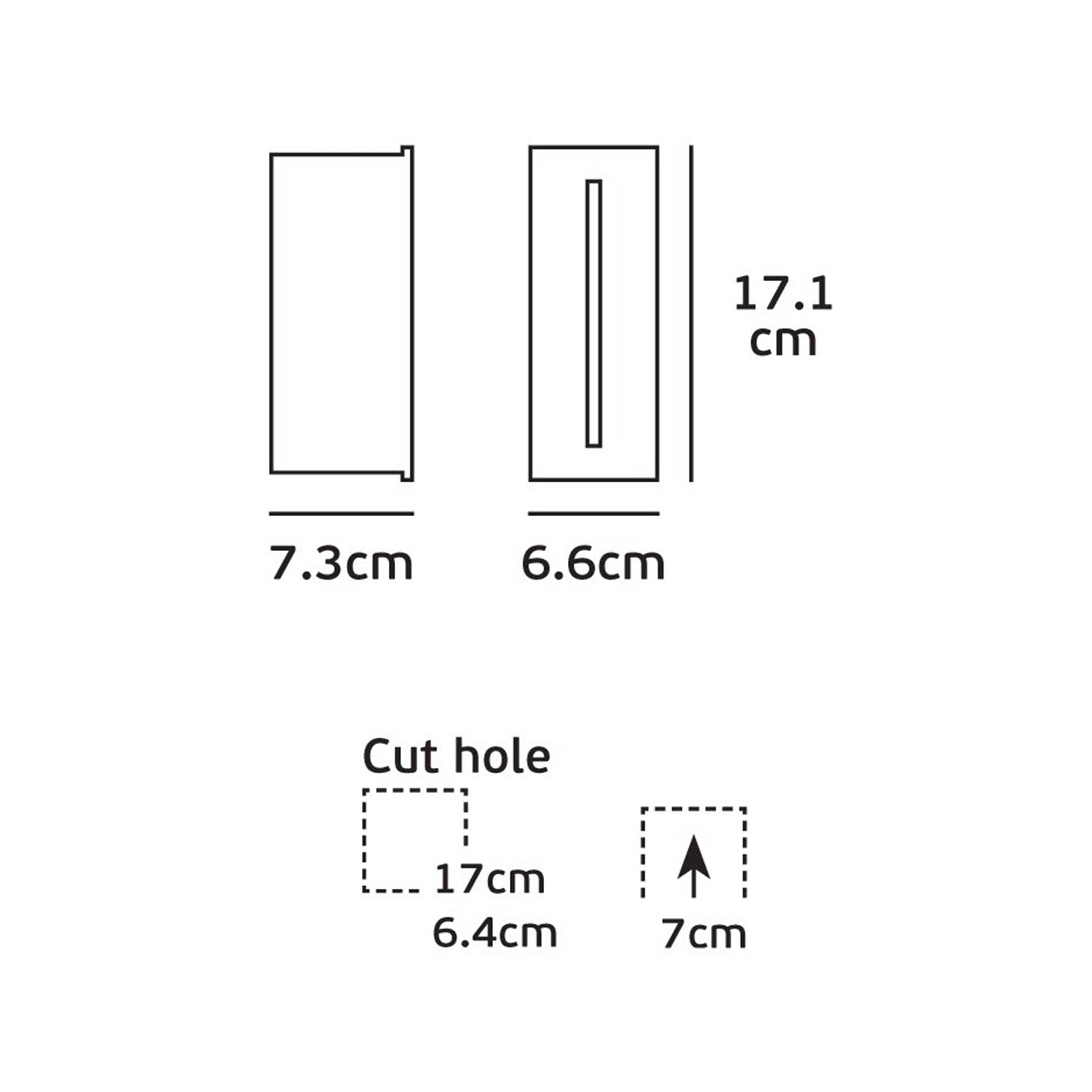 VK Light Fune L LED recessed stairwell light rectangle IP54
