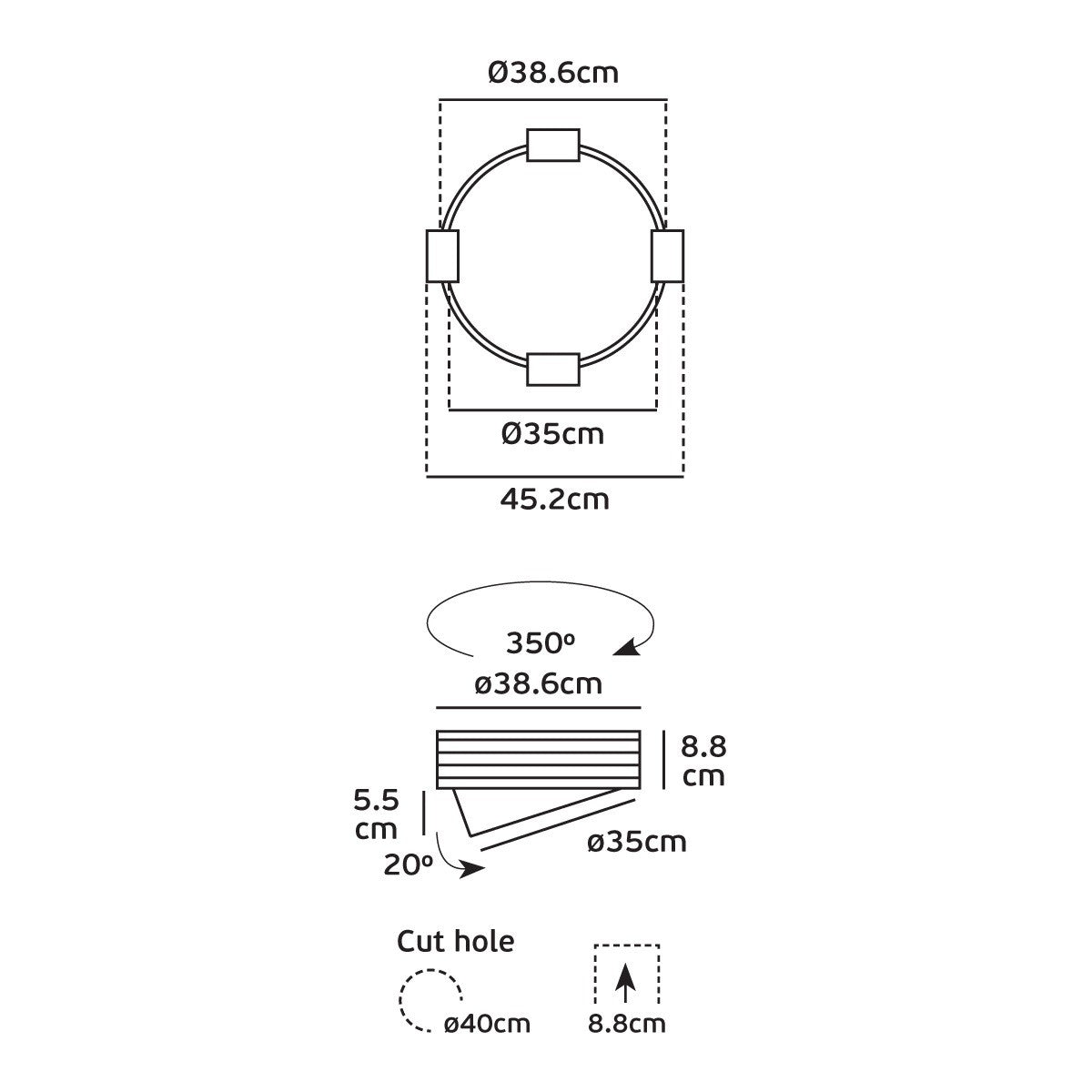 VK Light Dream LED Trimless Recessed light adjustable