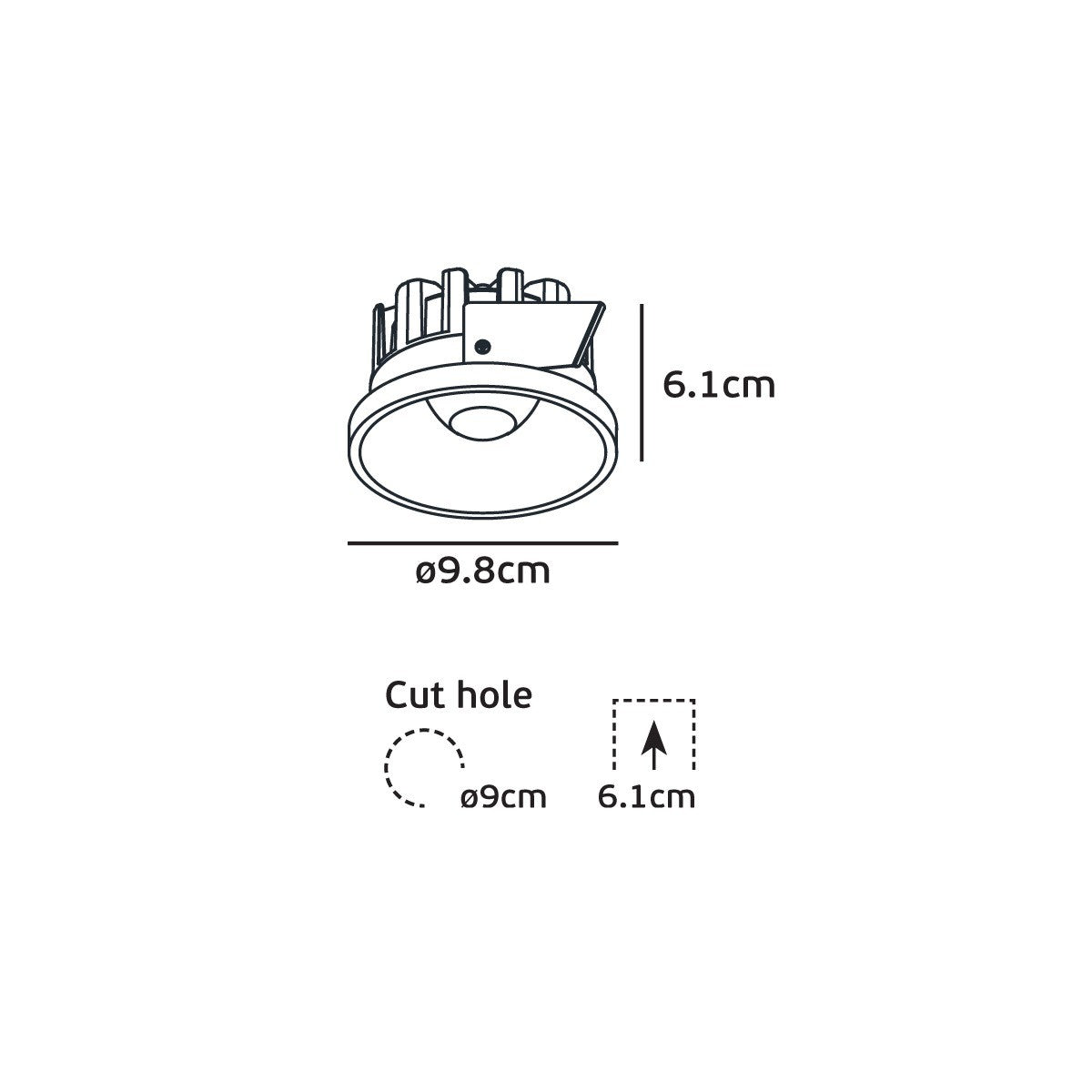 VK Light Poc LED Recessed light IP44