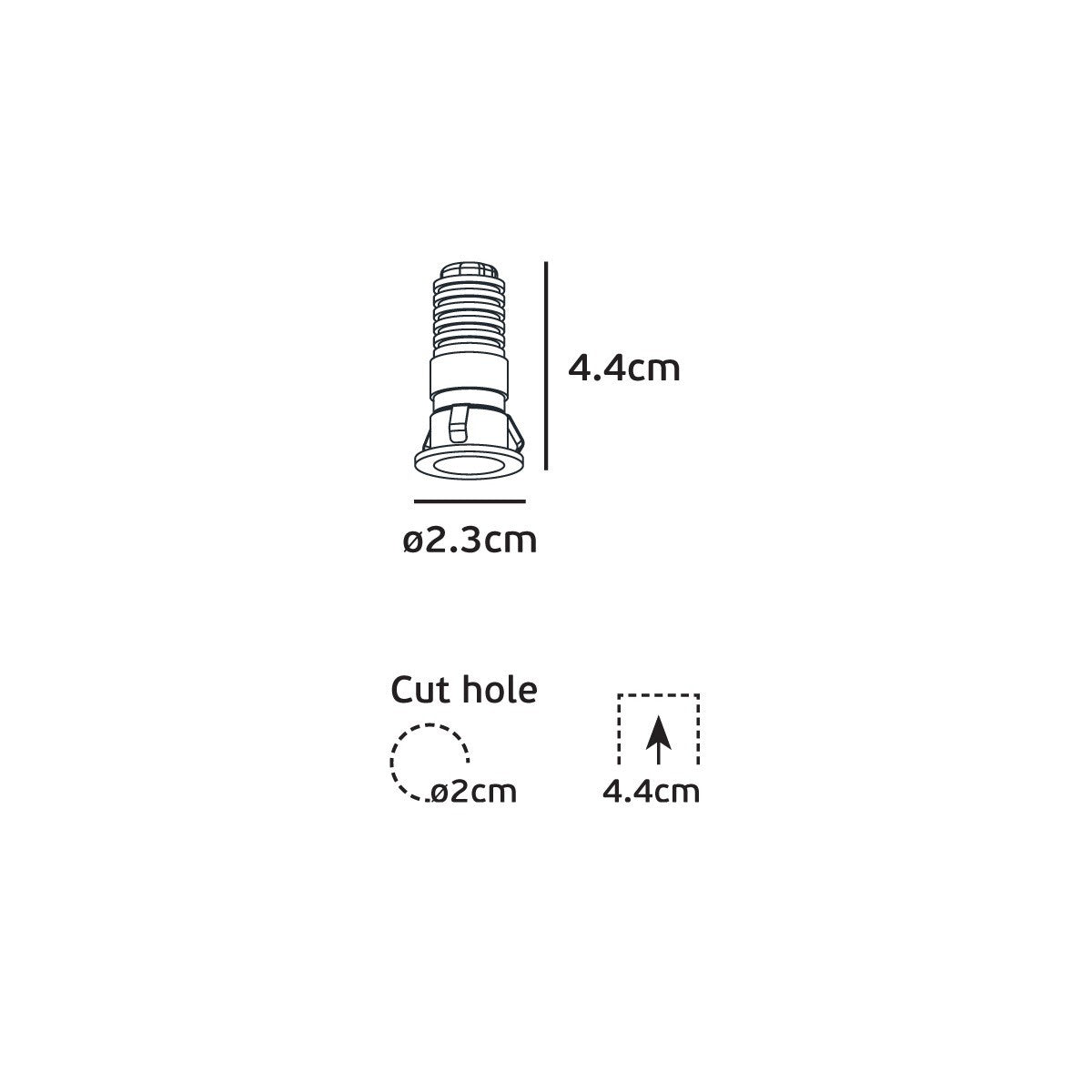 VK Light Smol LED Recessed Miniature Light Fixture