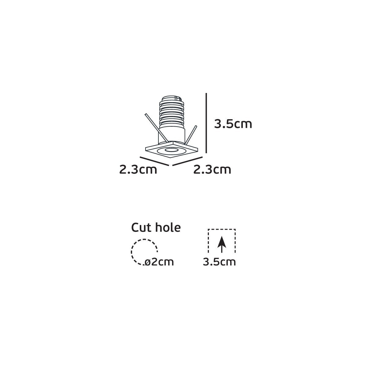 VK Light Smol LED Recessed Miniature Light Fixture