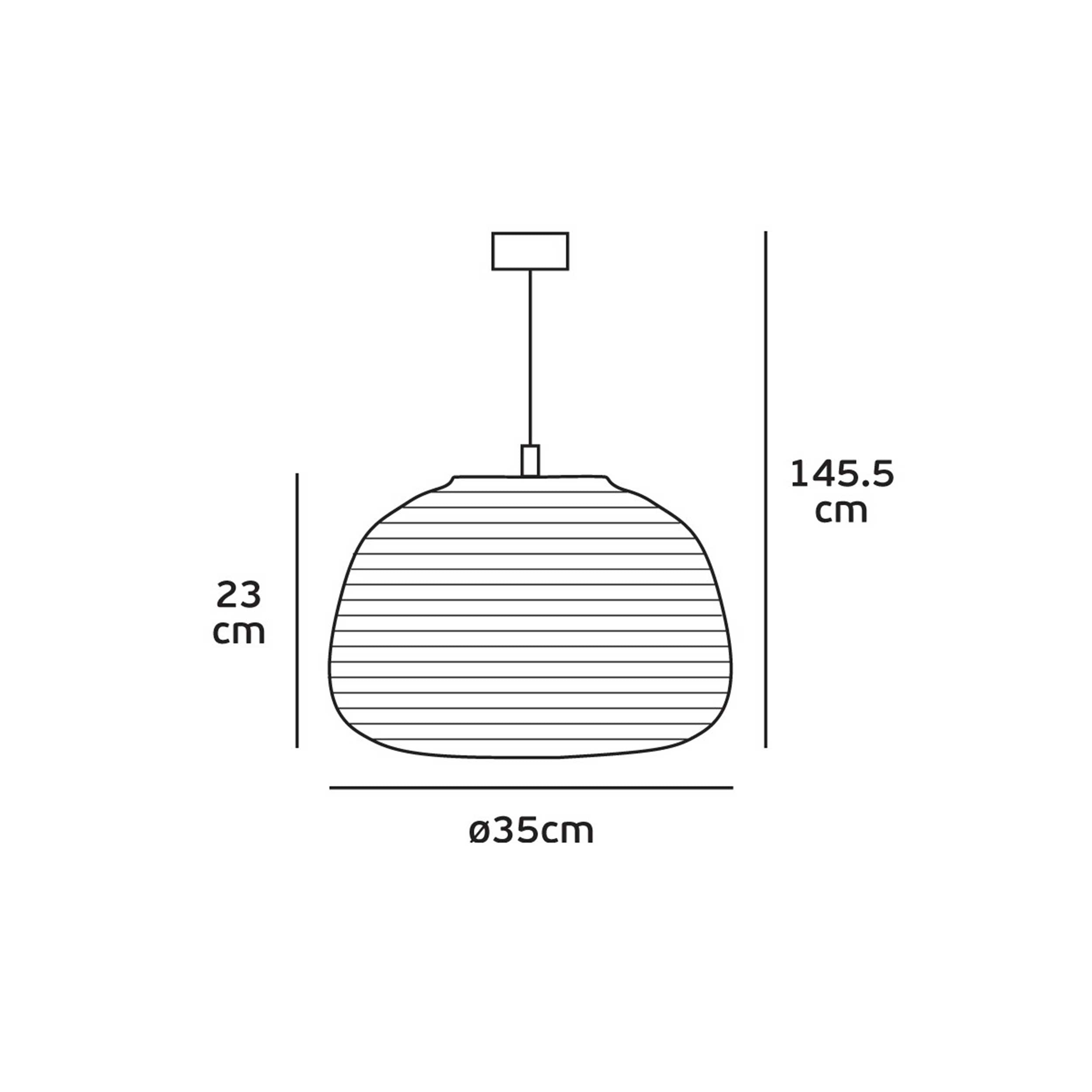 VK Light Noem E27 hanging paper light oval