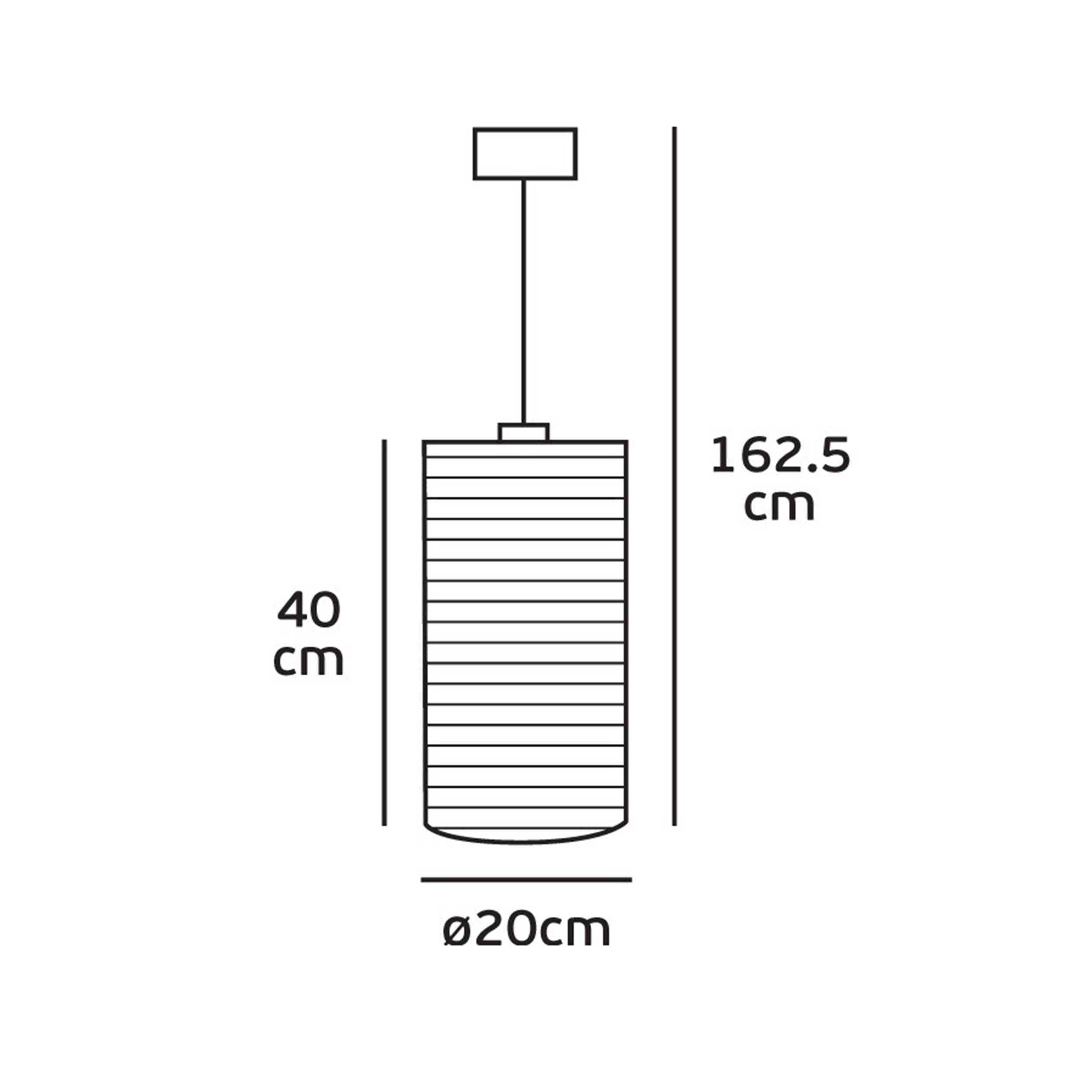 VK Light Noem E27 hanging paper light cylindrical