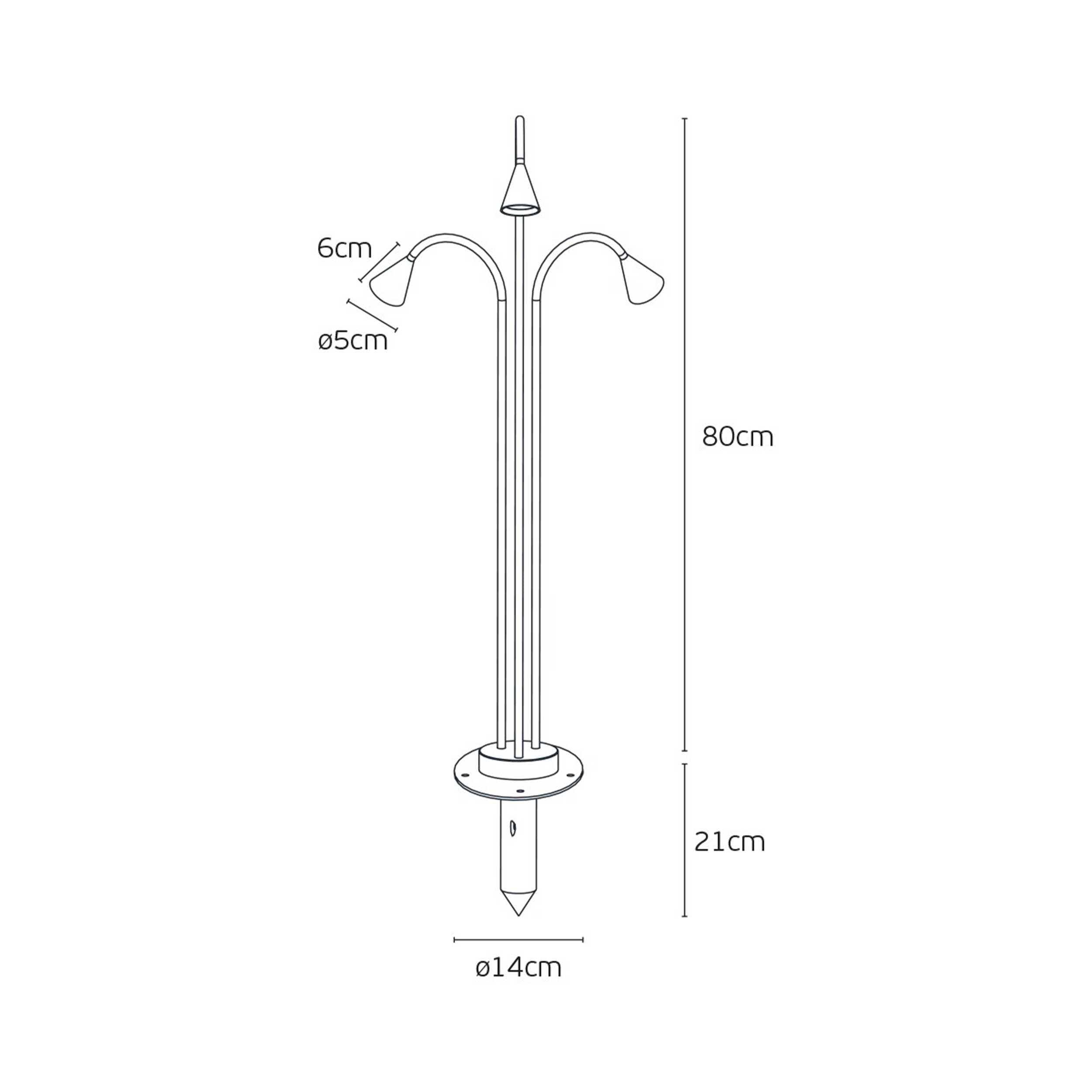 VK Light Rose 3 LED Pole light IP65