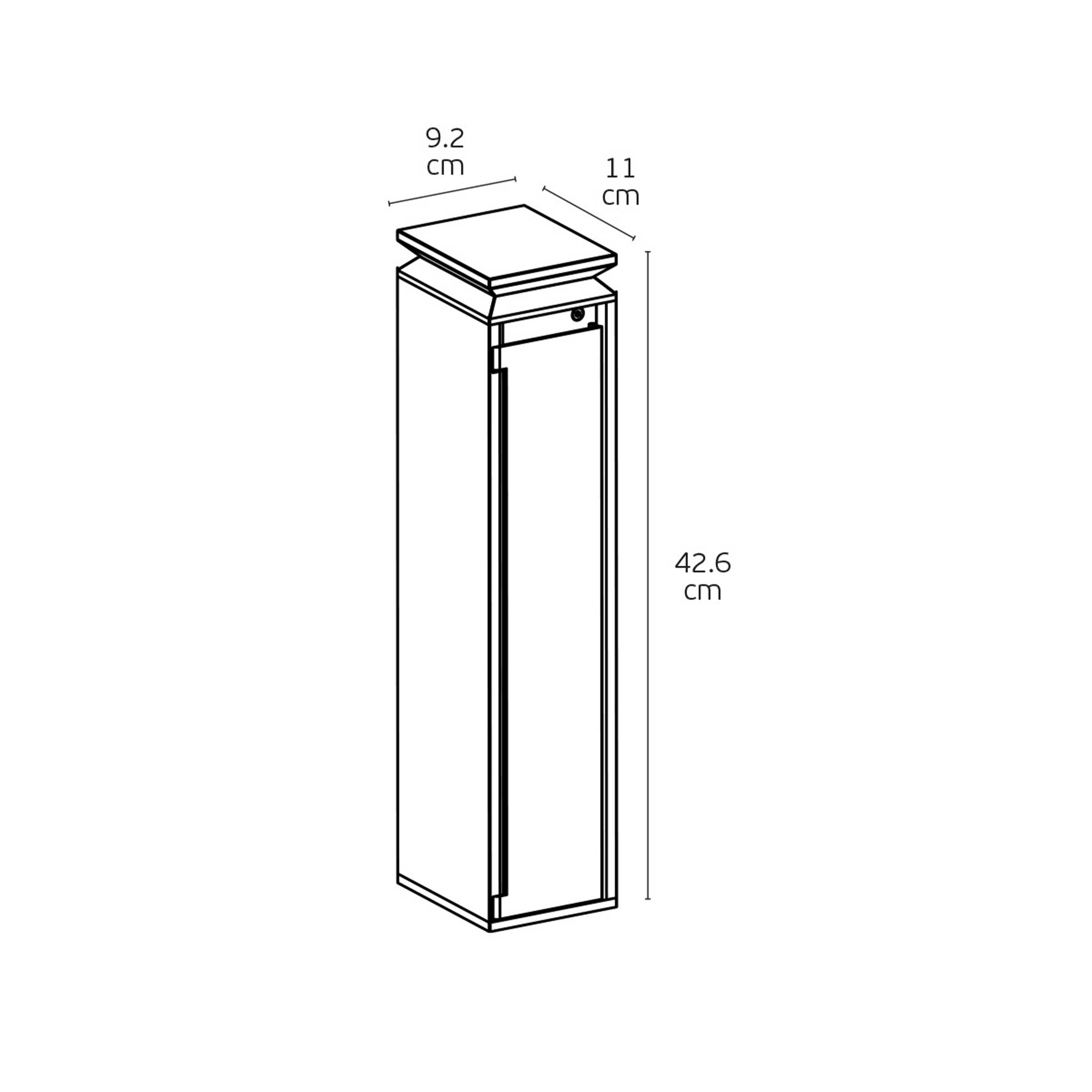 VK Light Run LED post light with Schuko IP54 outlets