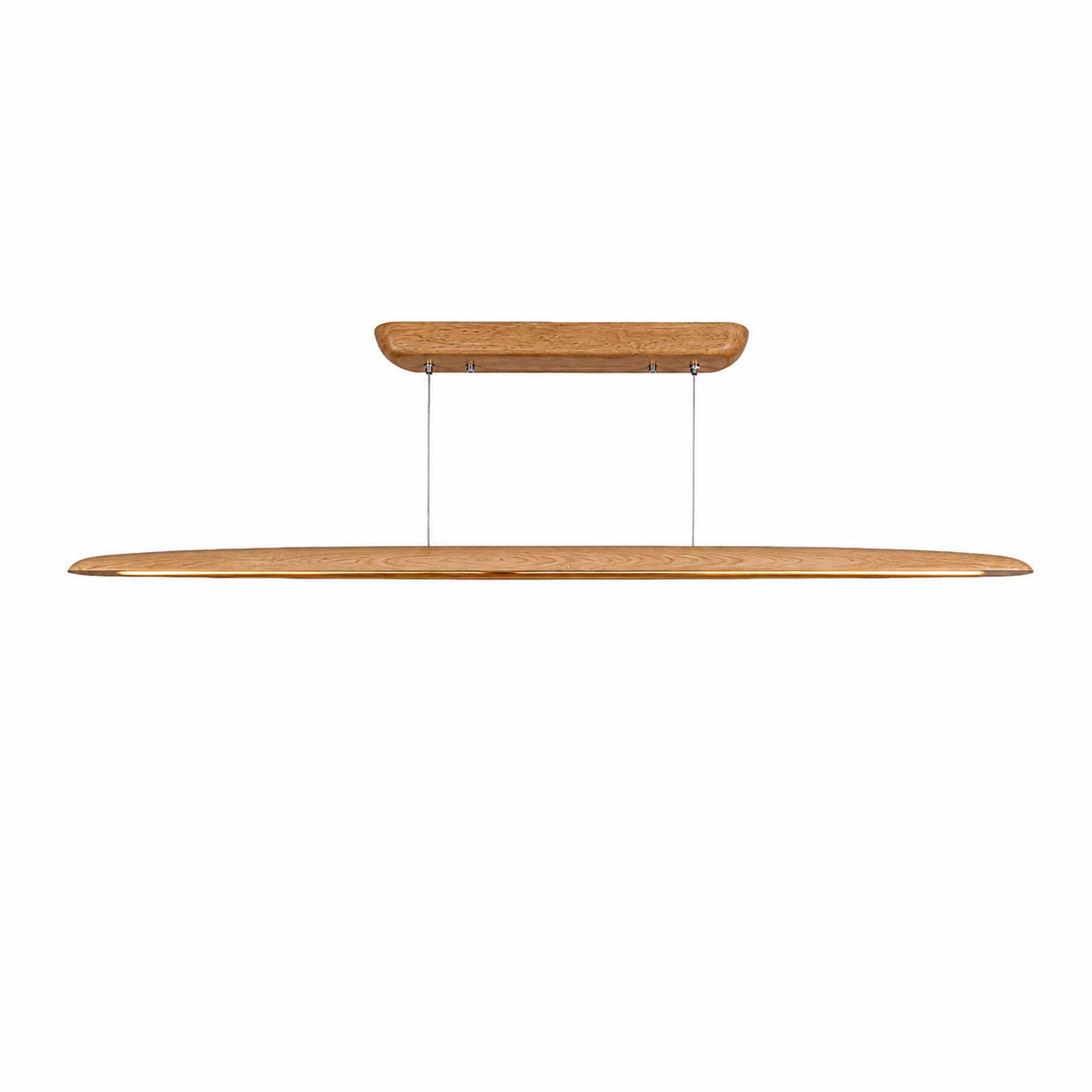 VK Light Woody LED suspended linear wooden light rounded