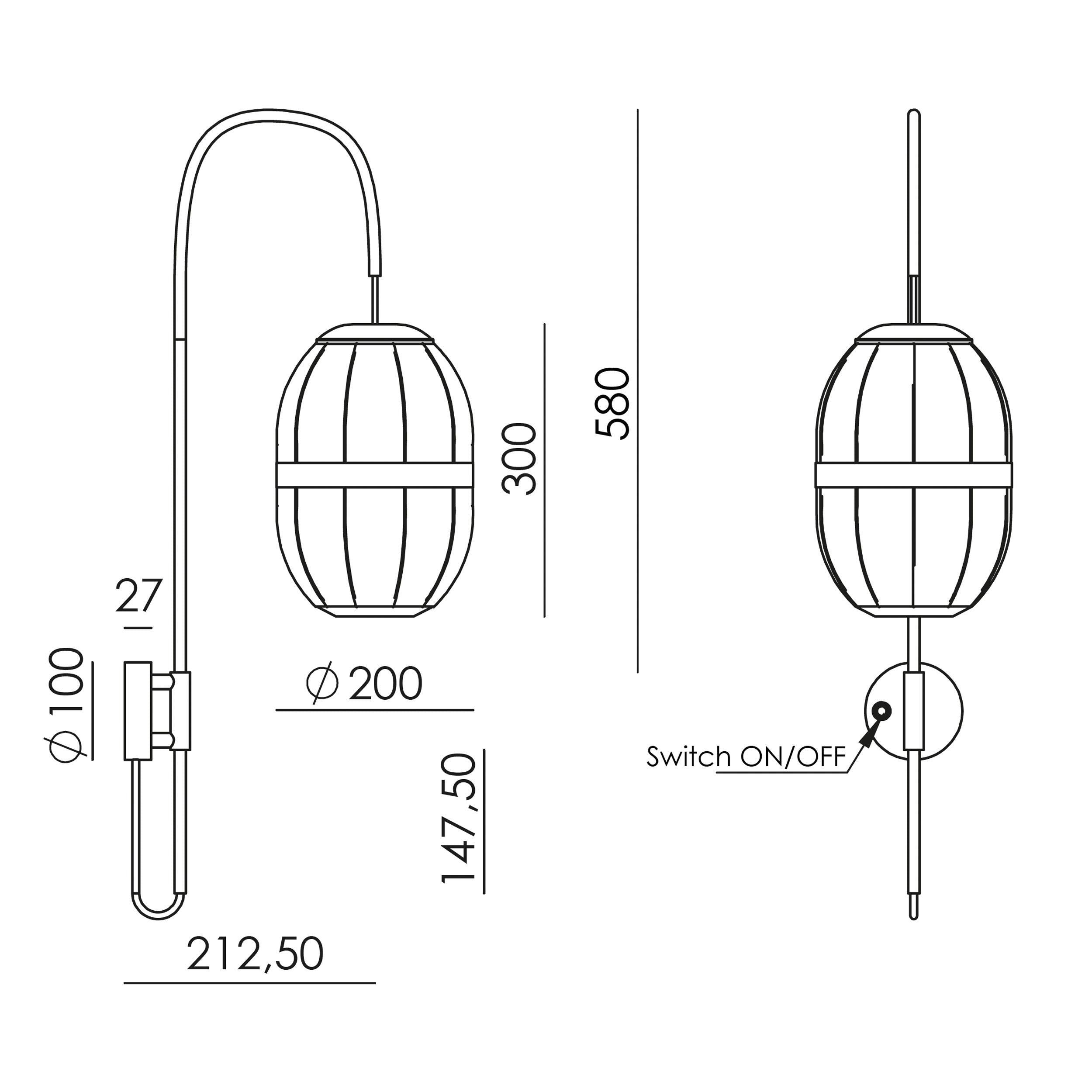 Aromas Pull G9 wall light
