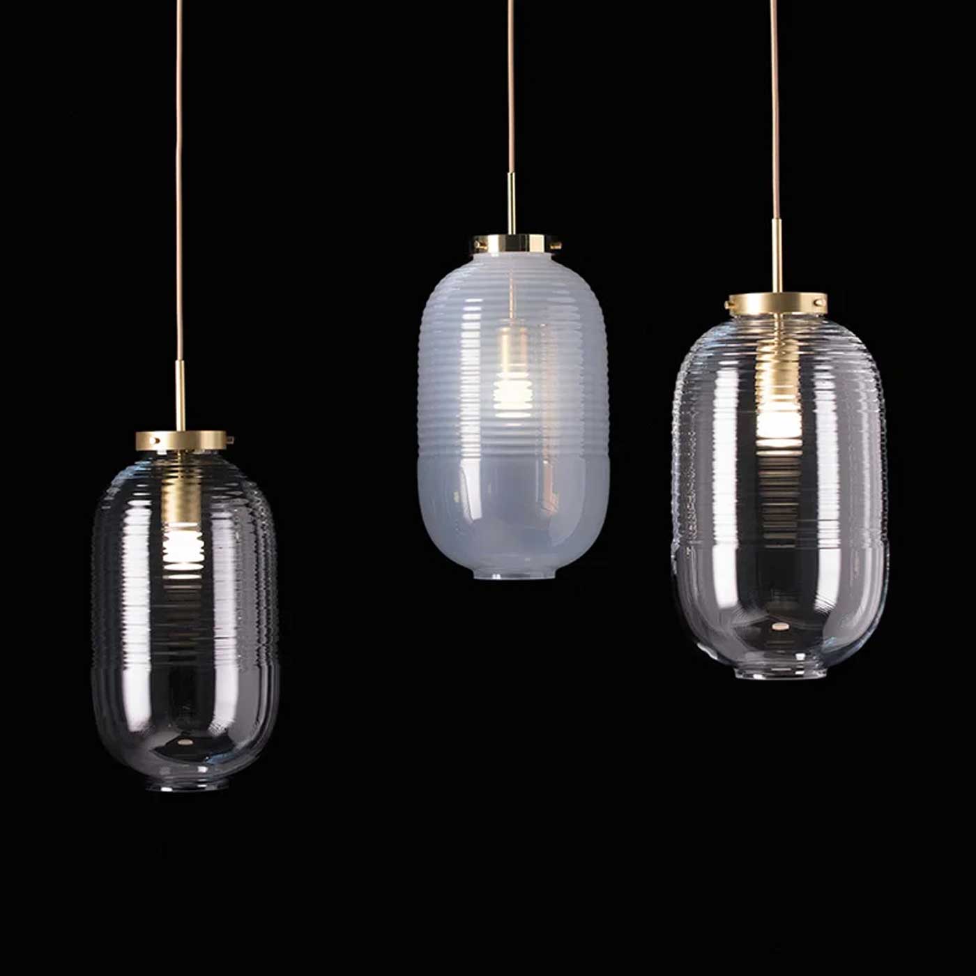 Bomma Lantern E27 skleněné závěsné svítidlo