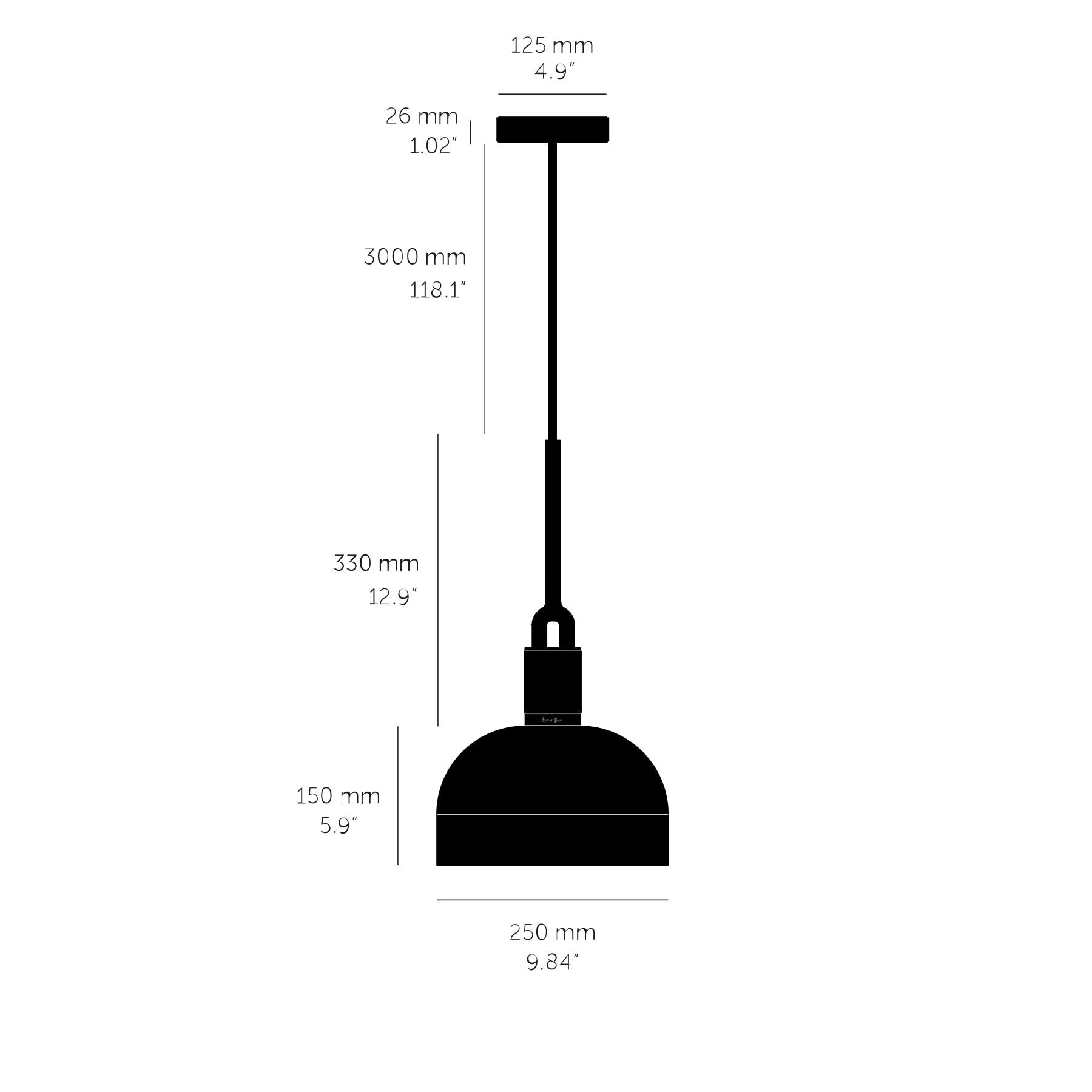 Buster & Punch Forked Pendant E27 závěsné svítidlo