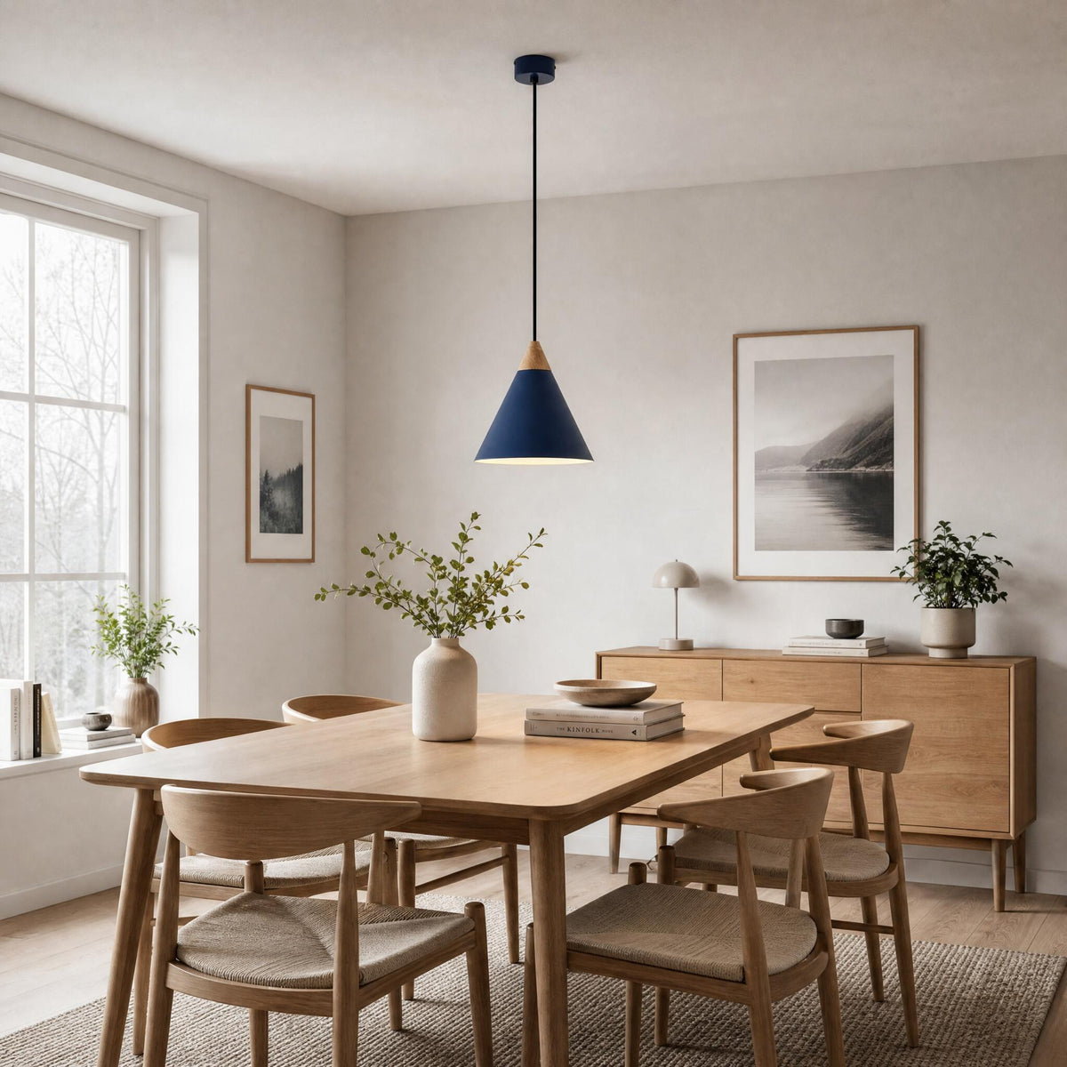 Exo Oda E27 pendant light blue