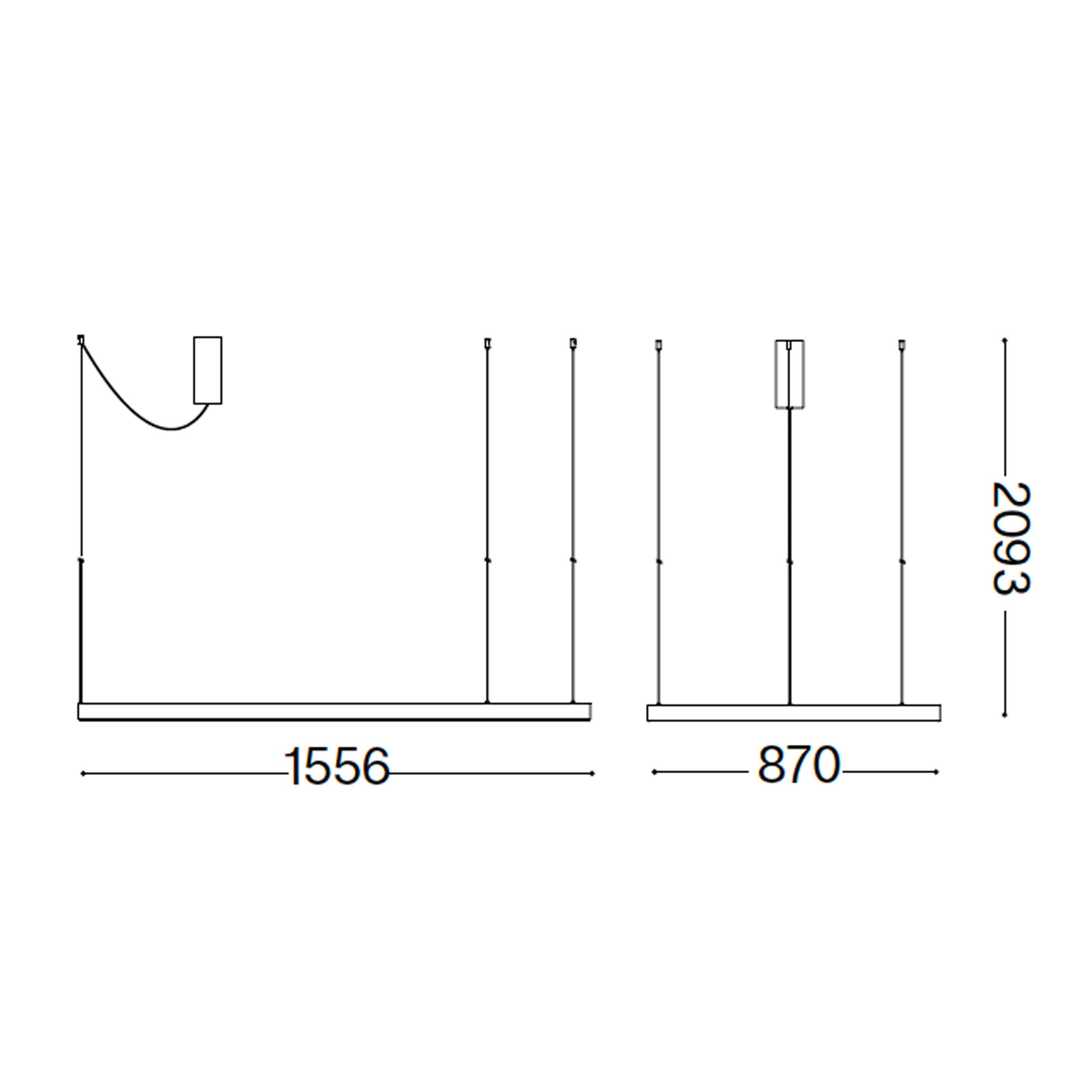 Ideal lux Waves LED pendant light