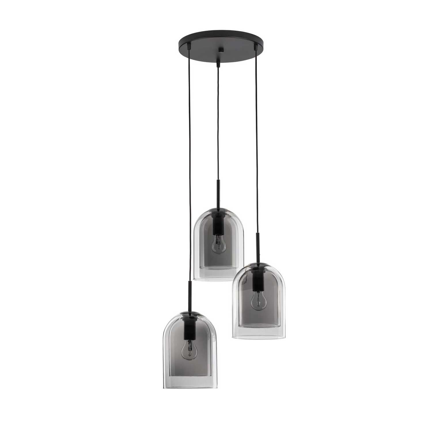 Nova Luce Velor trio E27 skleněné závěsné svítidlo